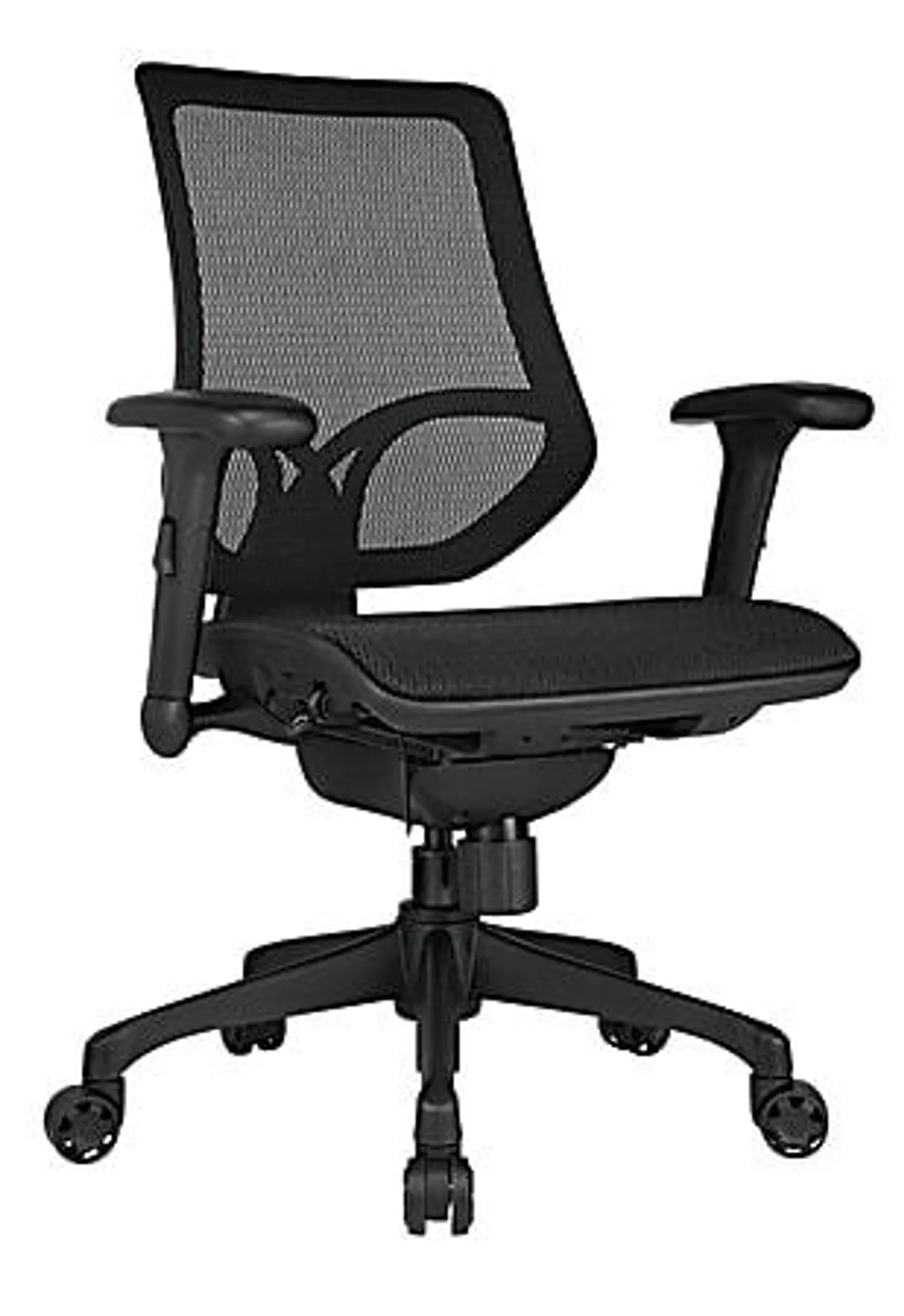 WorkPro® 1000 Series Ergonomic Mesh/Mesh Mid-Back Task Office Chair, Black/Black, BIFMA Compliant