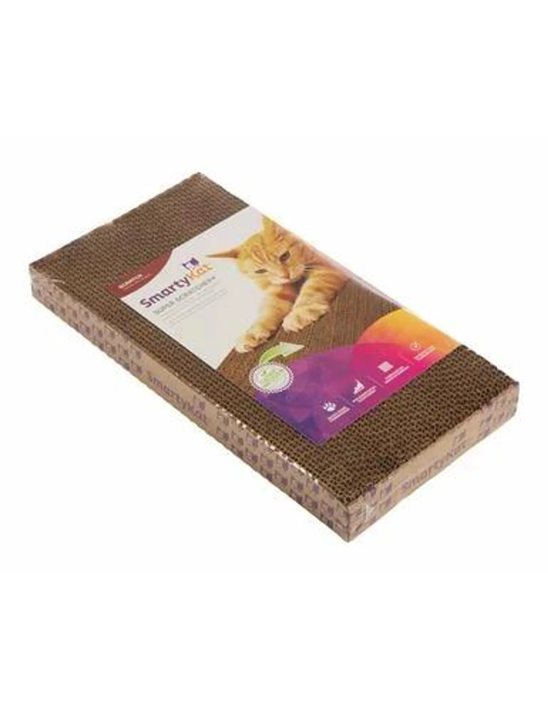 SmartyKat Super Scratcher+ Double Wide with Catnip Infusion Technology Corrugate Cat Scratch Pad, Reversible