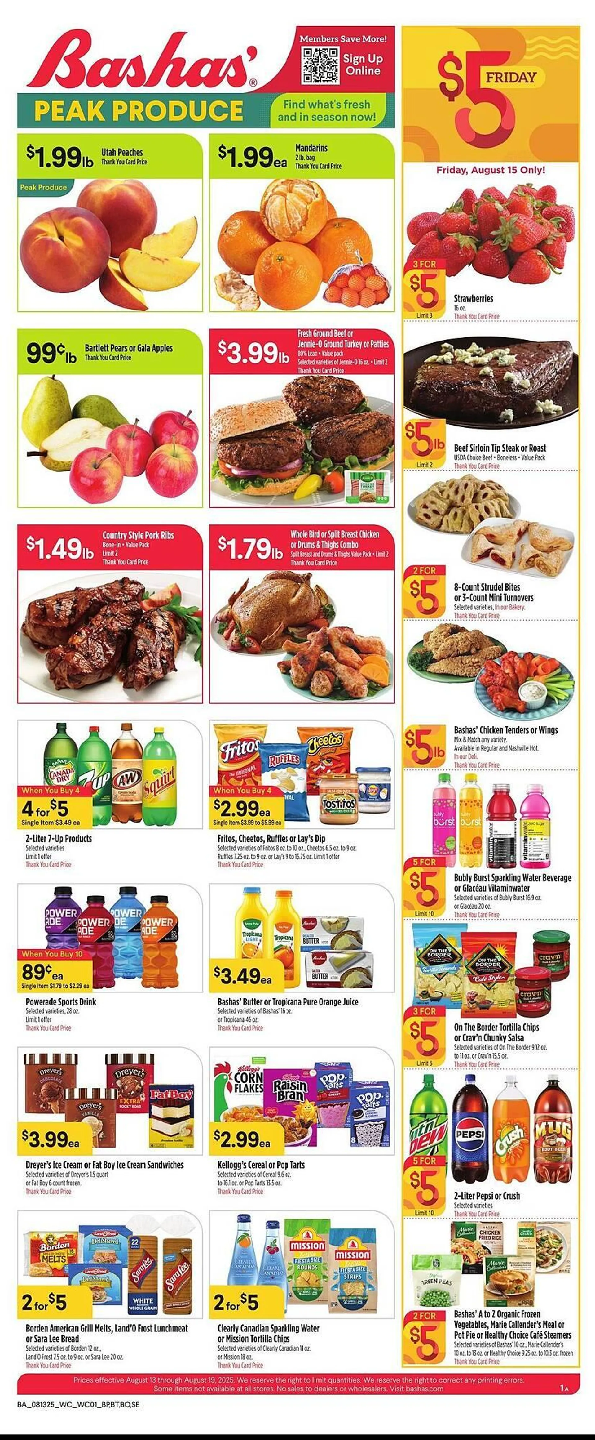 Weekly ad Bashas' Weekly Ad from August 13 to August 19 2025 - Page 1