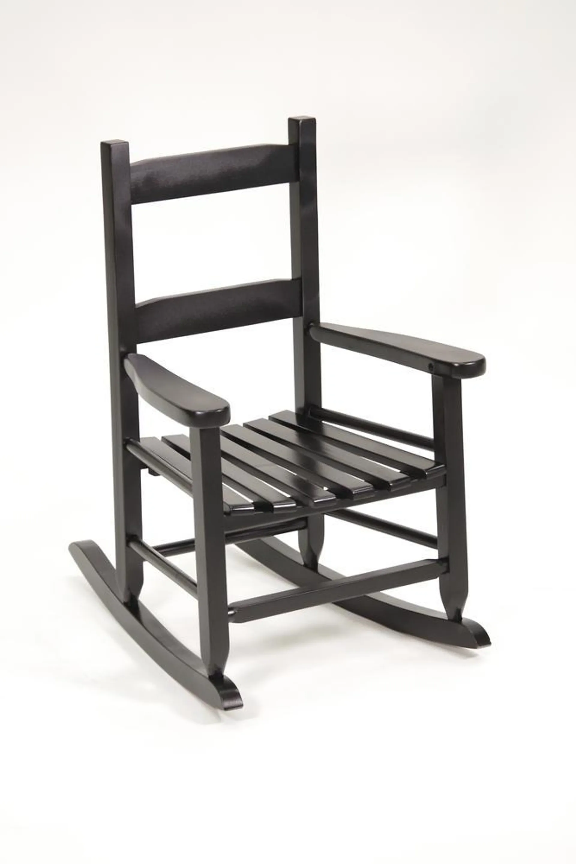 Children's Black Modern Hardwood Rocker