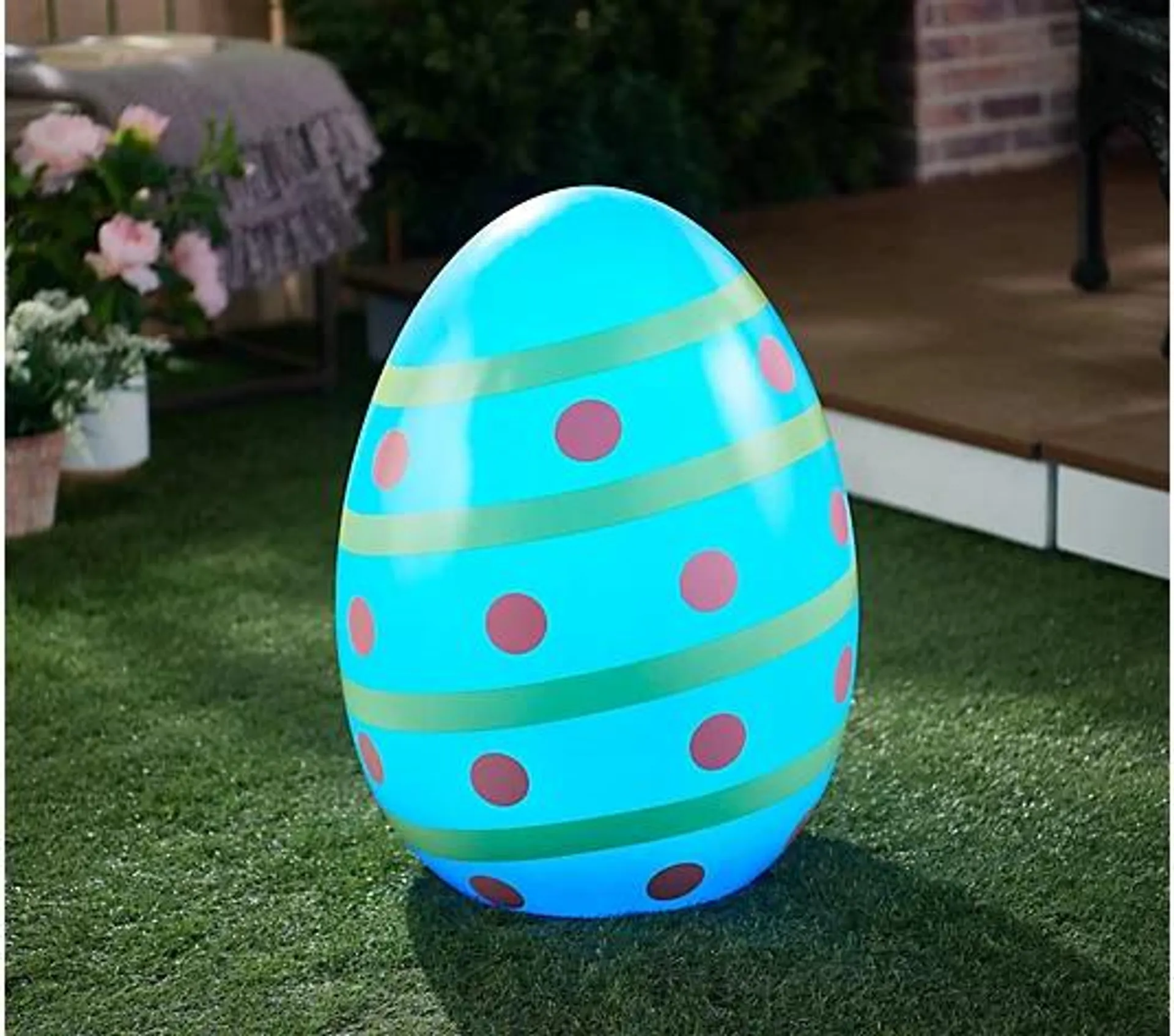 Mr. Cottontail 24" Oversized Lit Blow Mold Easter Egg