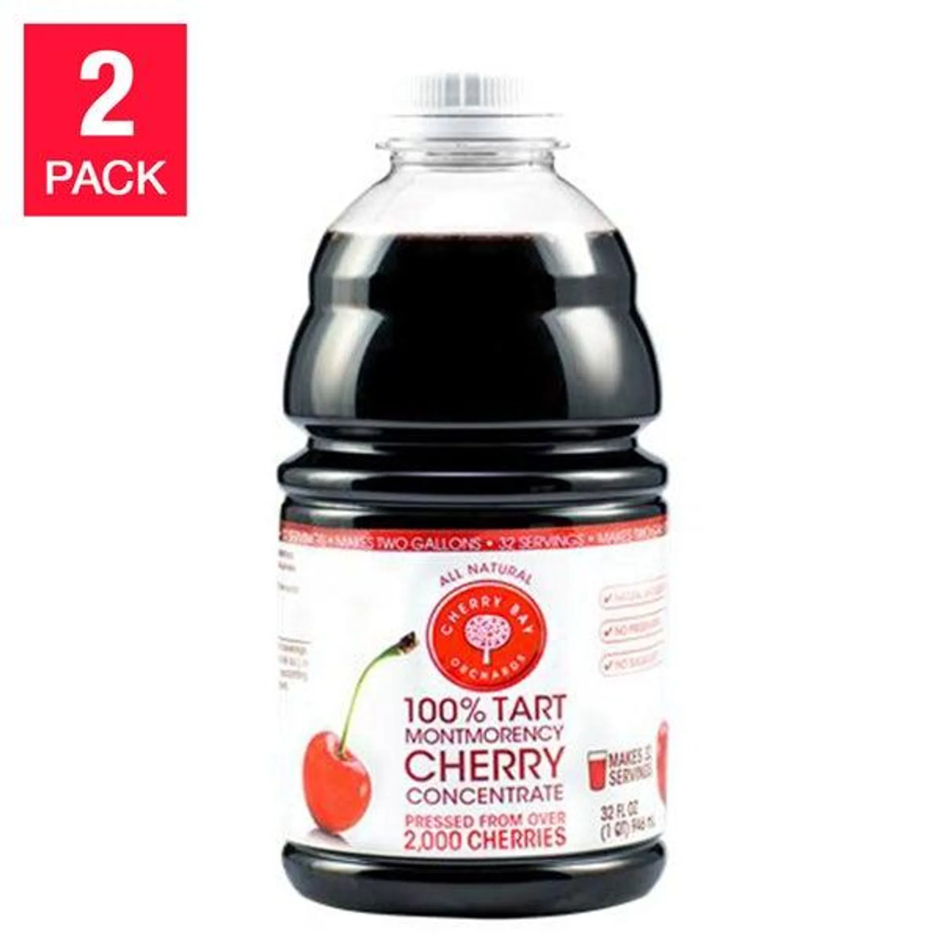 Cherry Bay Orchards Tart Cherry Concentrate 32 fl. oz., 2-pack