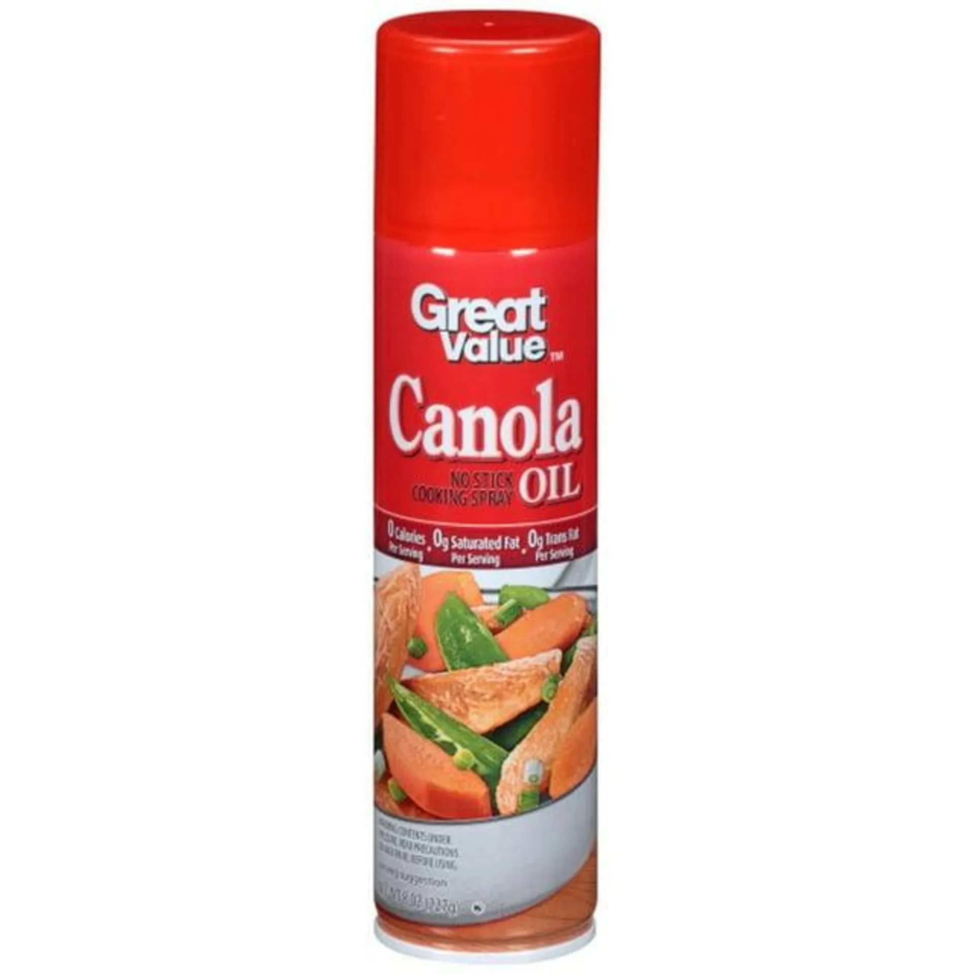 Great Value Canola Oil Cooking Spray, 8 ounces