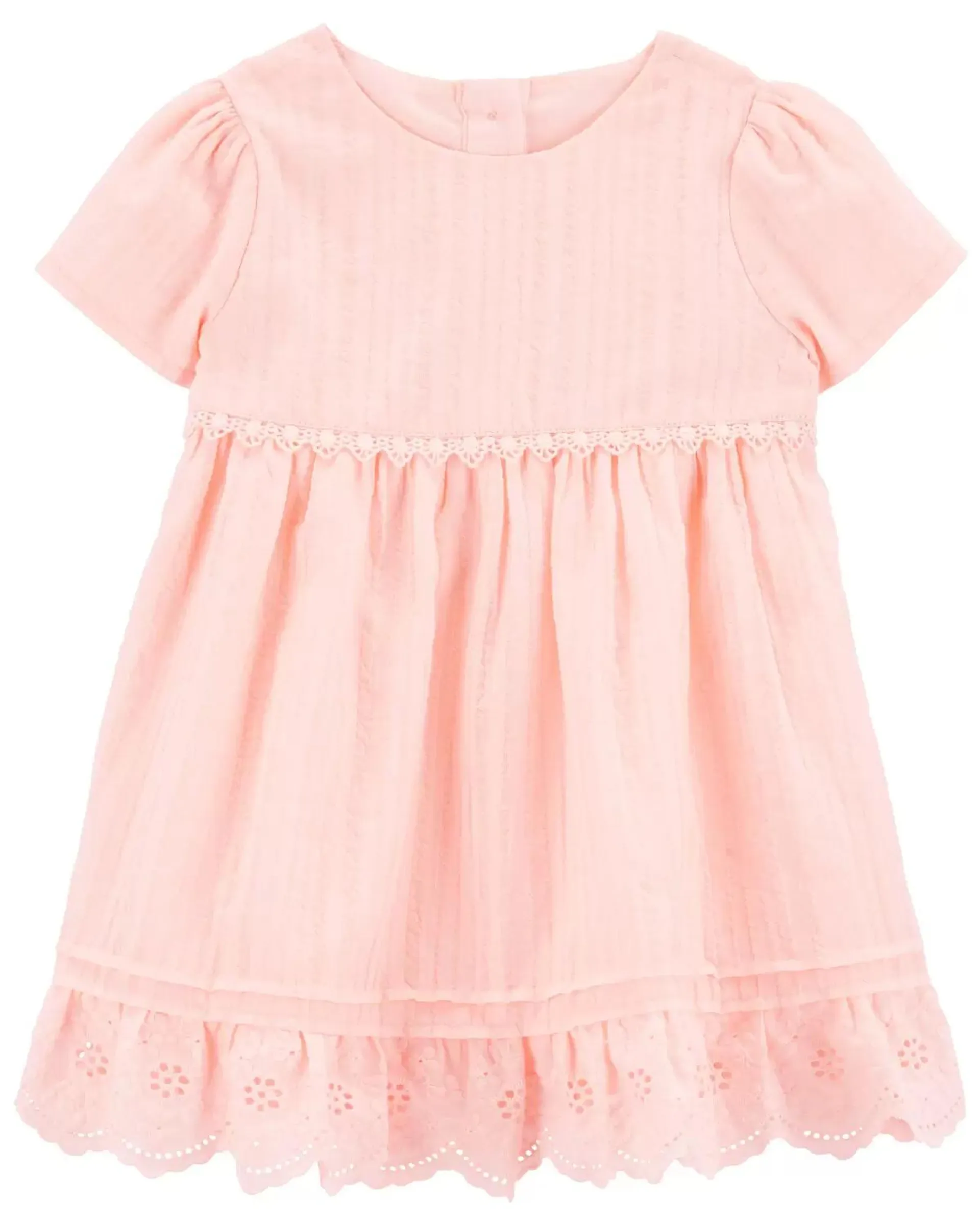 Baby Metallic Eyelet Babydoll Dress