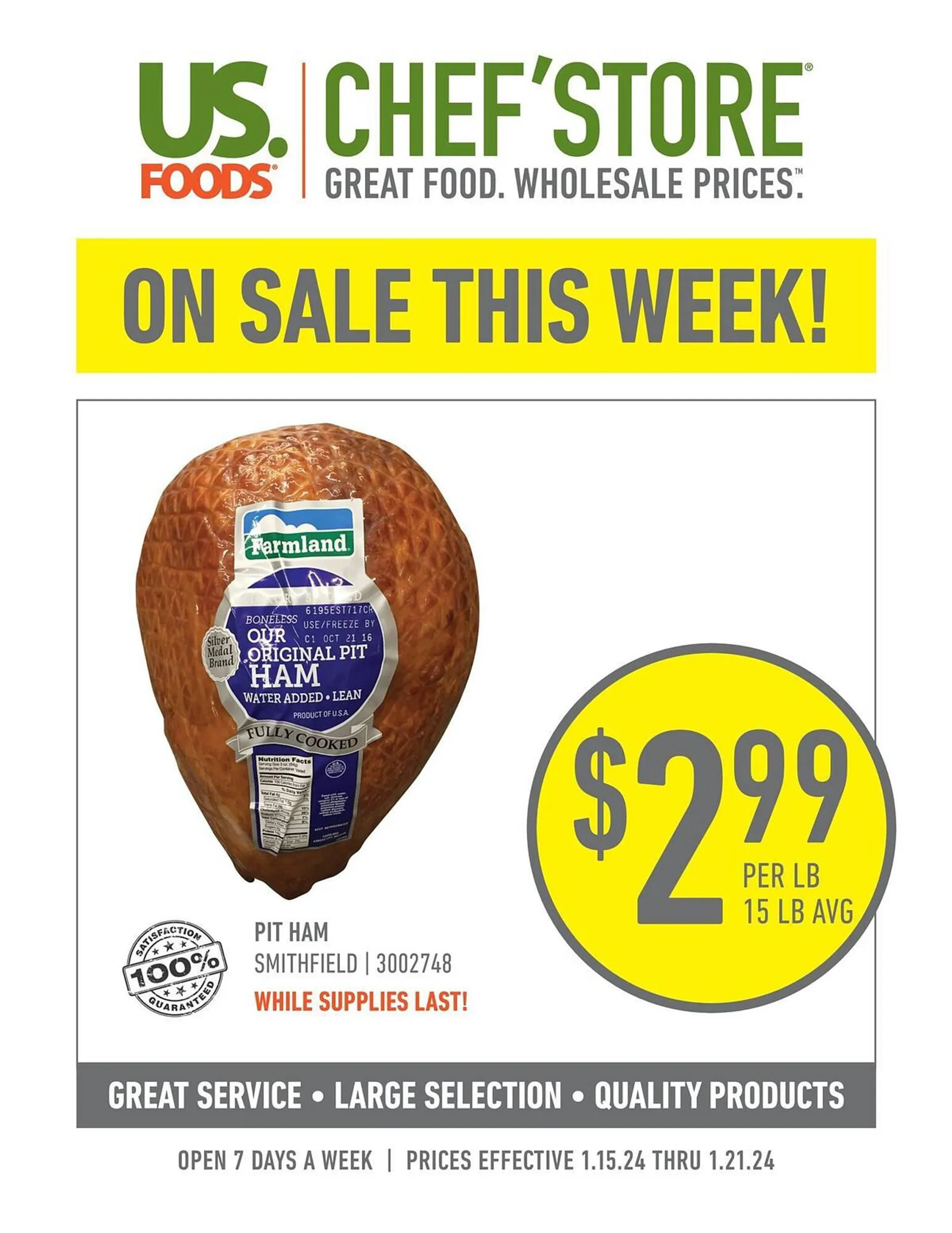 Weekly ad US Foods Chef's Store Weekly Ad from January 15 to January 21 2024 - Page 1