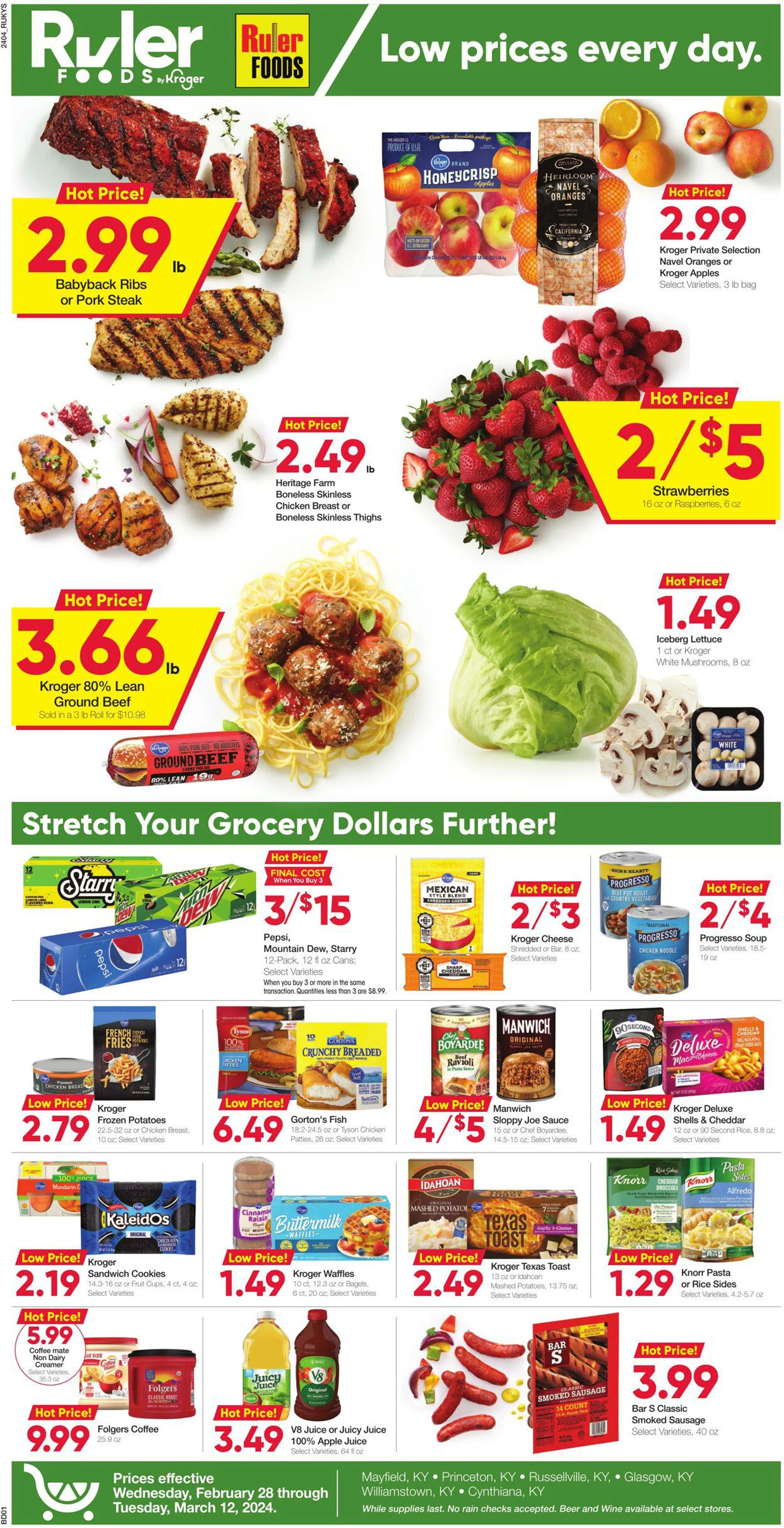 Weekly ad Ruler Foods Current weekly ad from February 28 to March 12 2024 - Page 