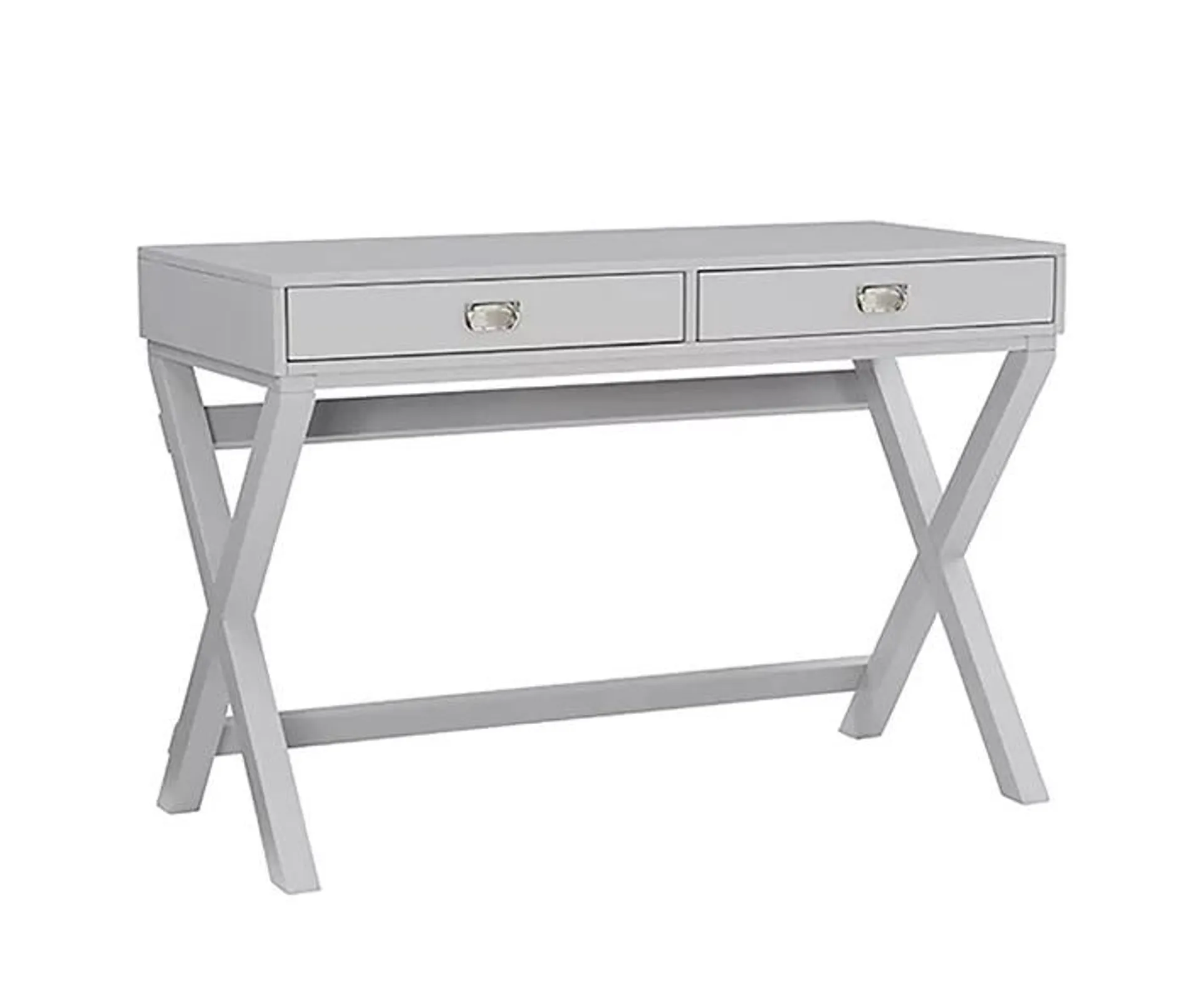 Kari Gray 2-Drawer Campaign Desk