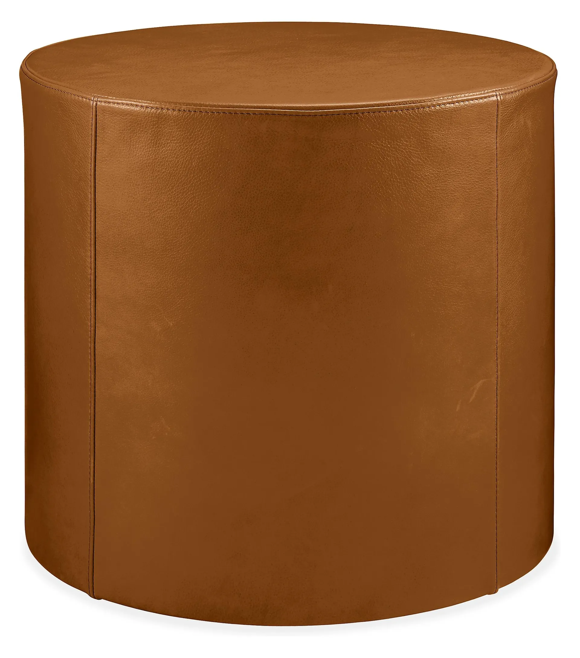 Aero 20 diam 18h Round Ottoman in Cyrus Pecan Leather