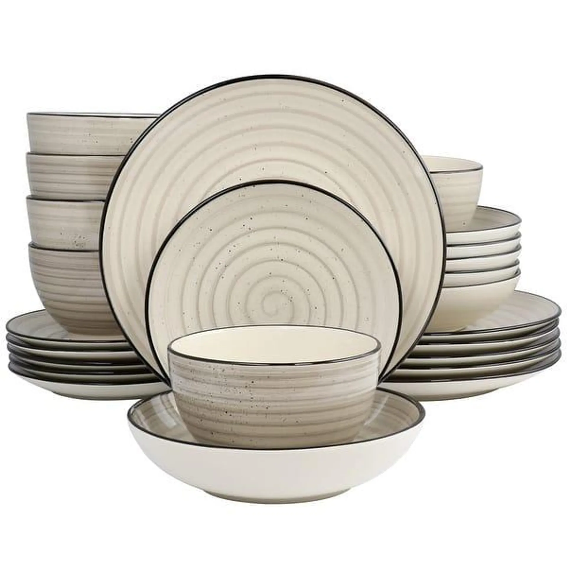 Elama Gia 24 Piece Stoneware Dinnerware Set