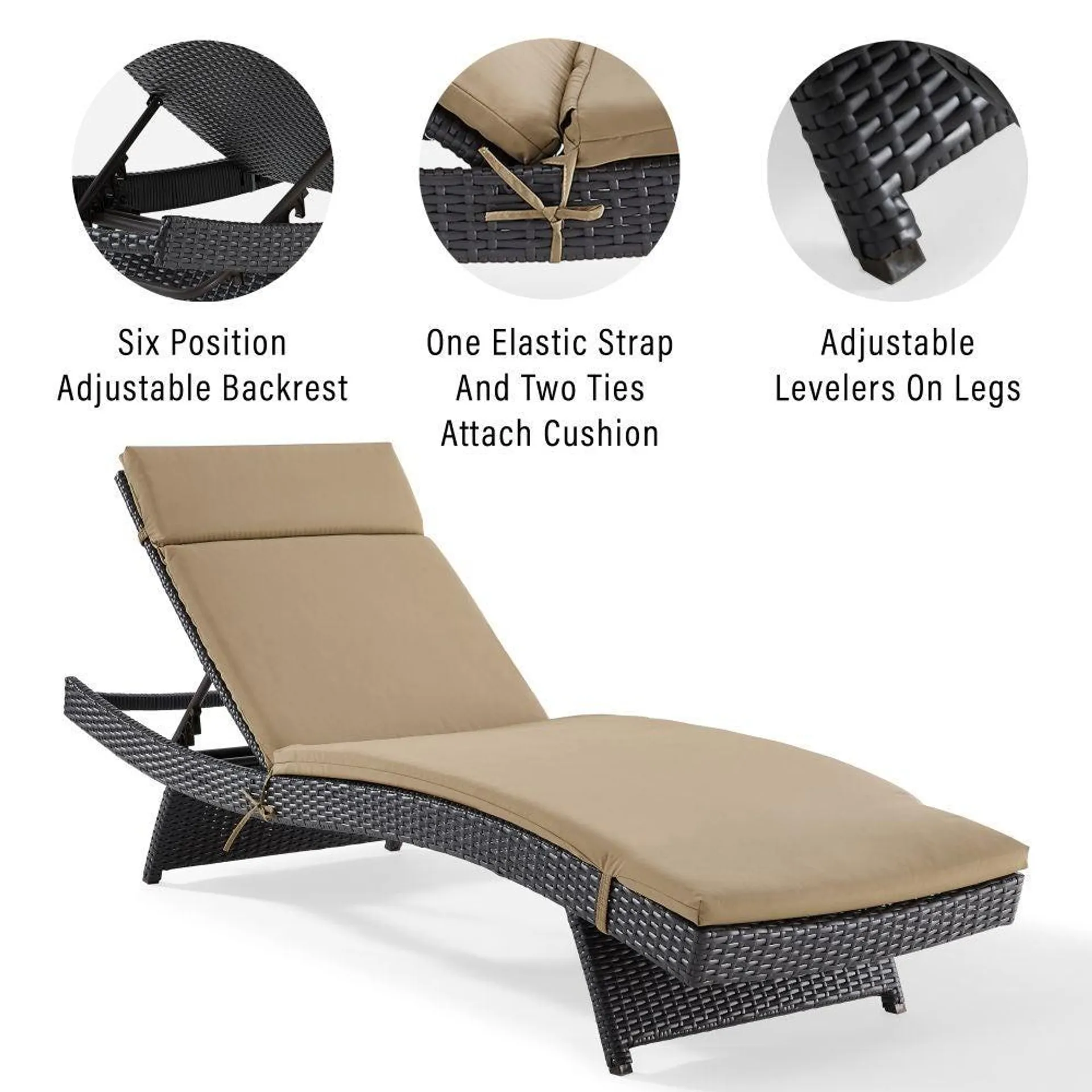 Biscayne Wicker Outdoor Chaise Lounge