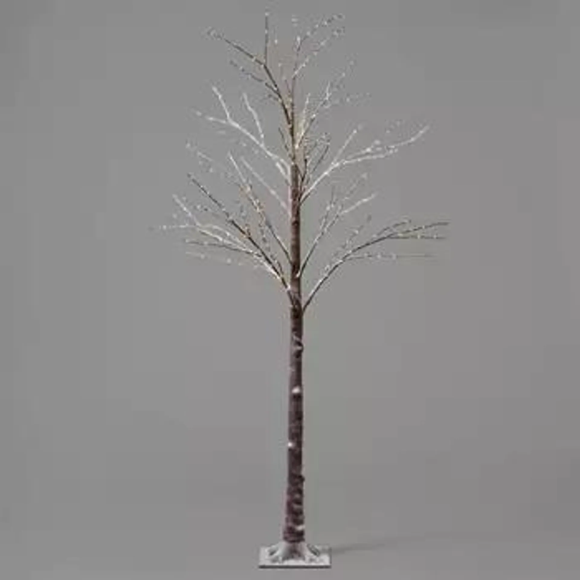 6ft LED Dew Drop Brown Flocked Twig Tree LED Christmas Novelty Sculpture Light Warm White - Wondershop™