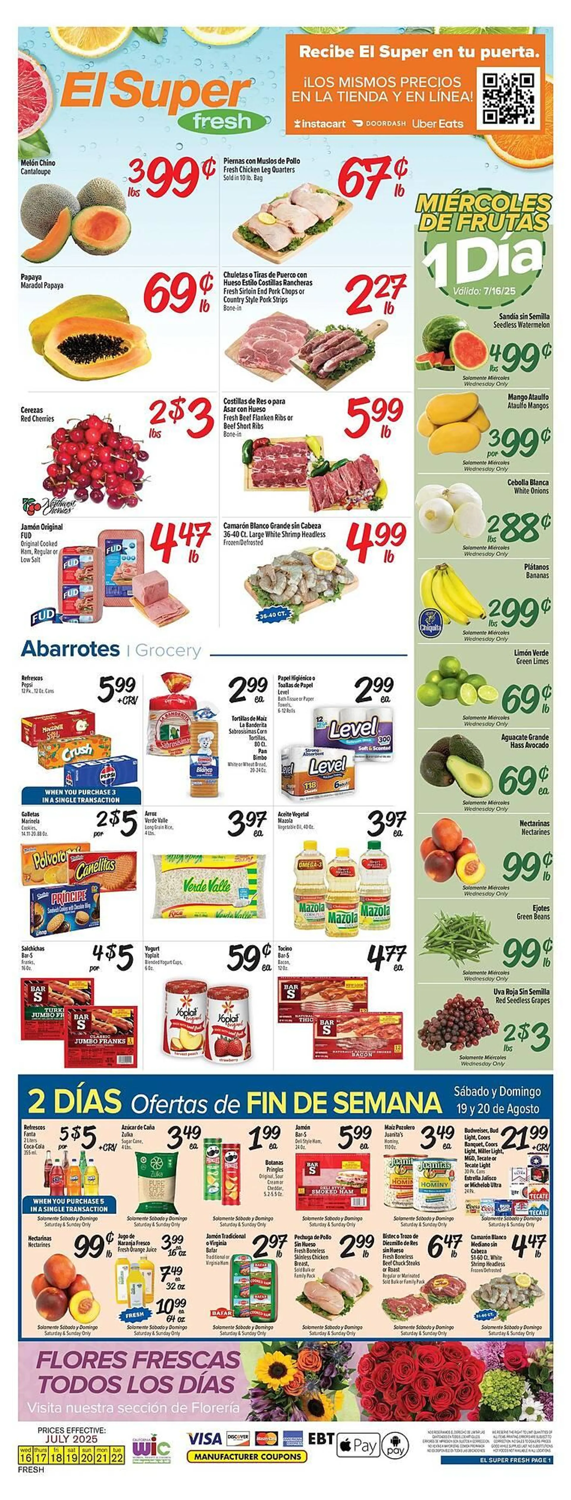 Weekly ad El Super Weekly Ad from July 17 to July 22 2025 - Page 1