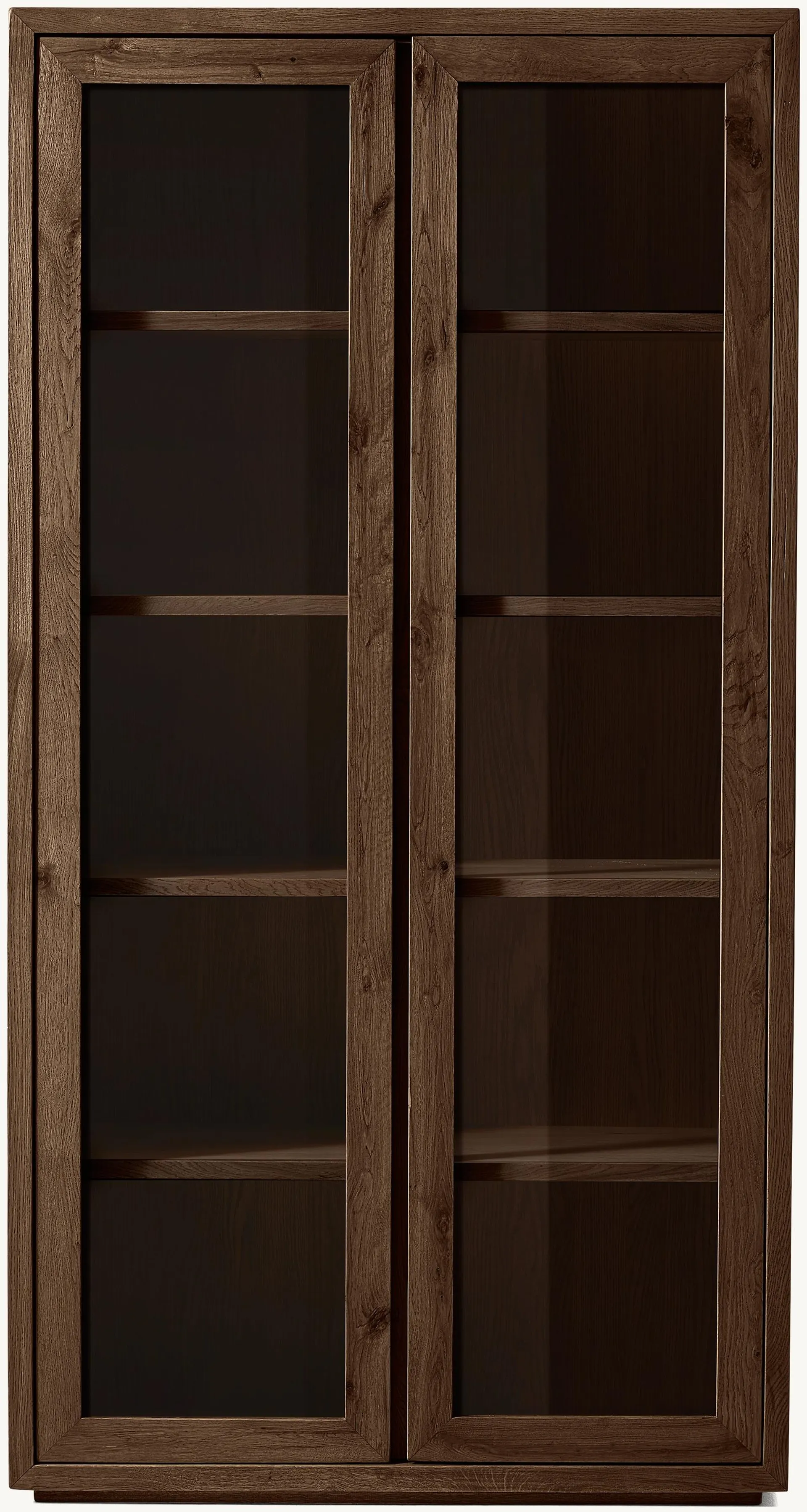 Reclaimed Oak Thin Frame Glass Cabinet