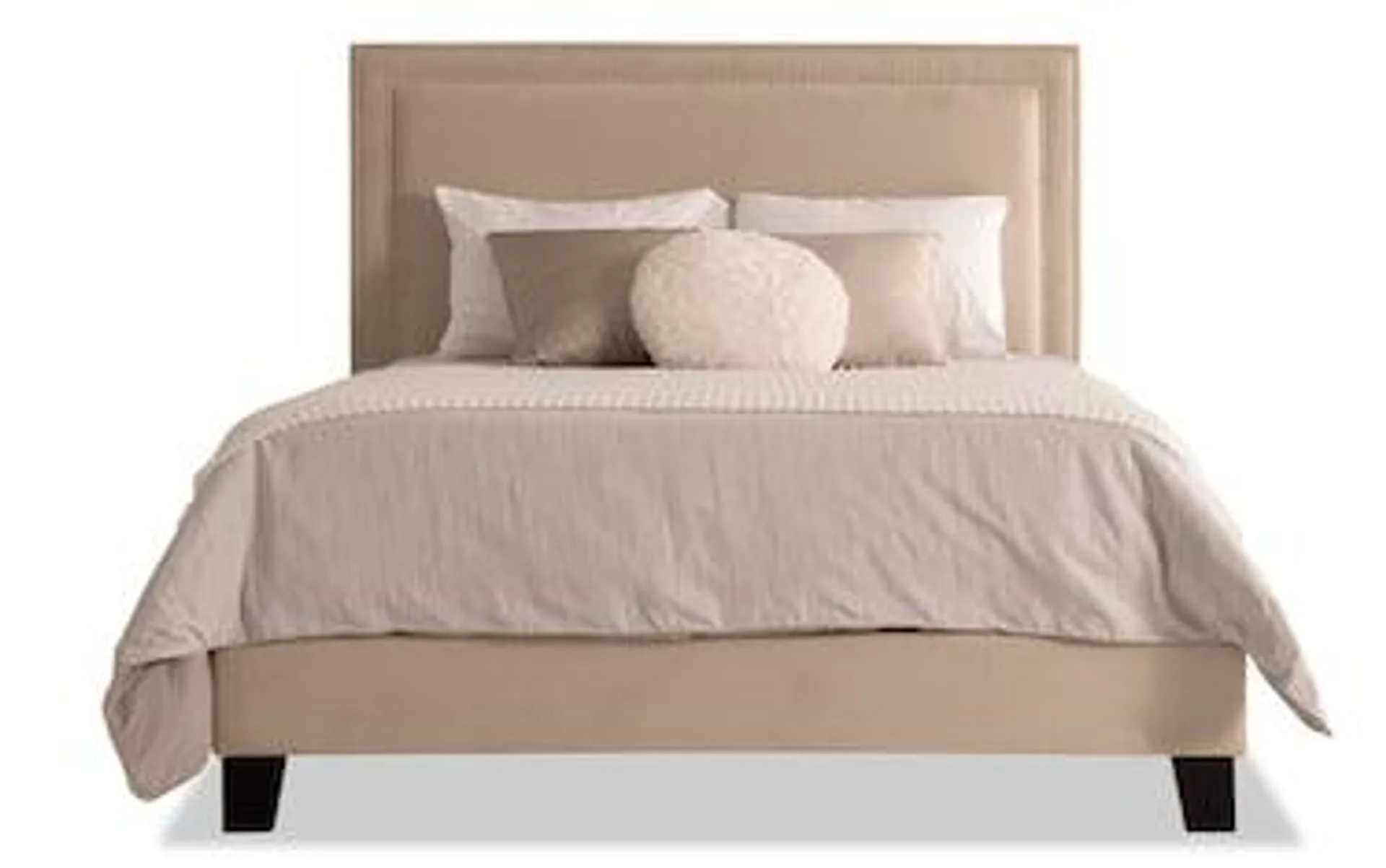 Tremont Queen Beige Upholstered Bed