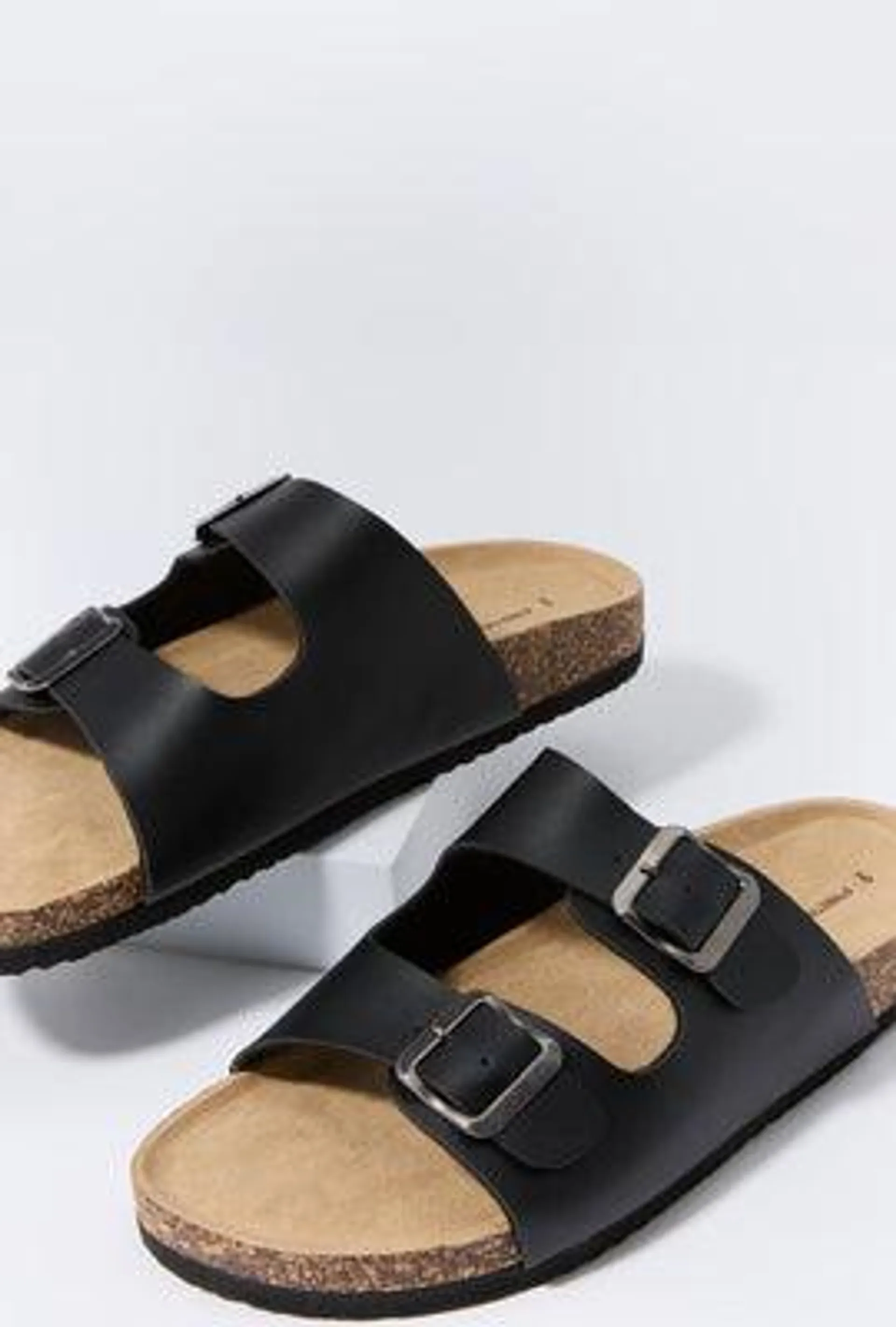 Cork Buckled Sandals