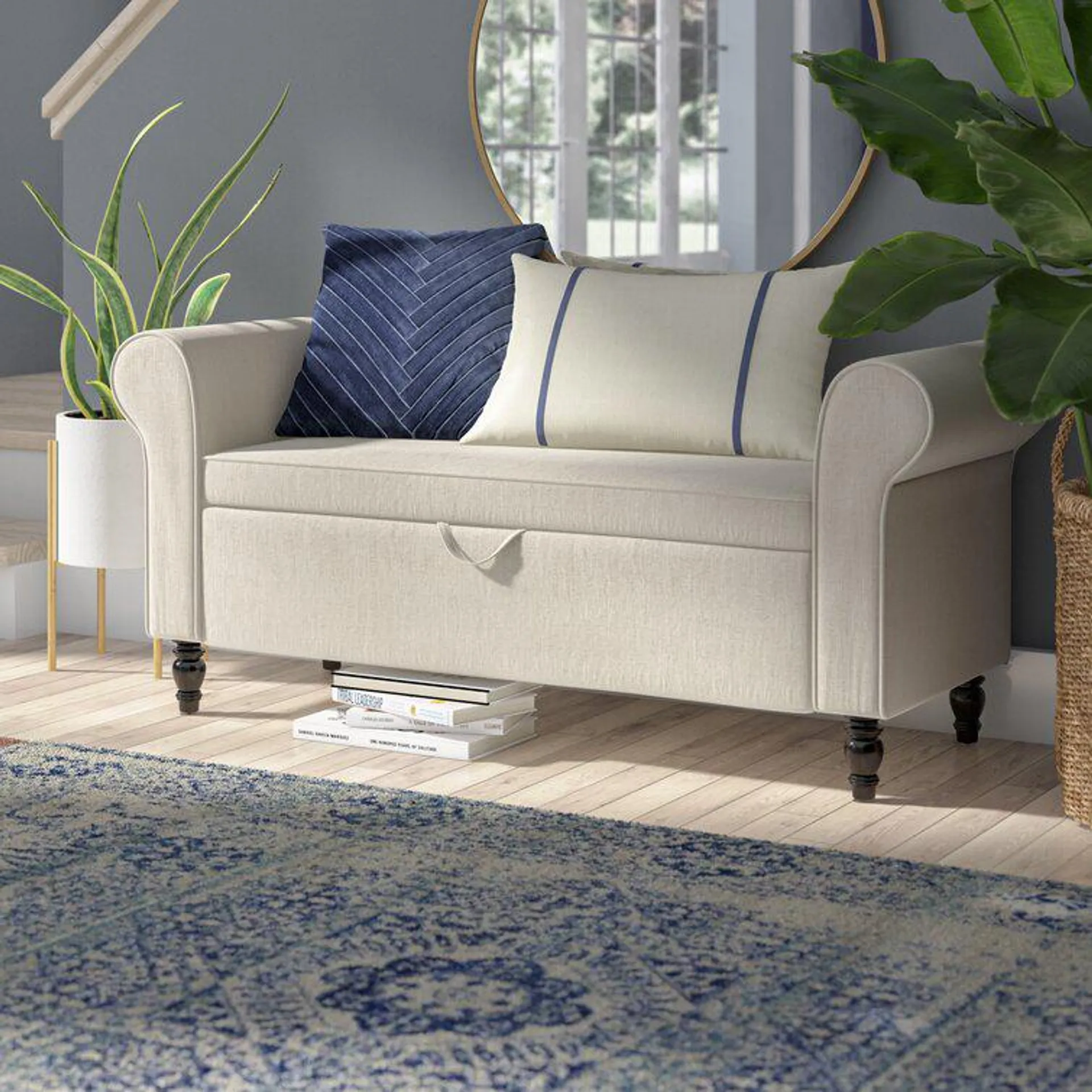 Souther Upholstered Flip Top Storage Bench