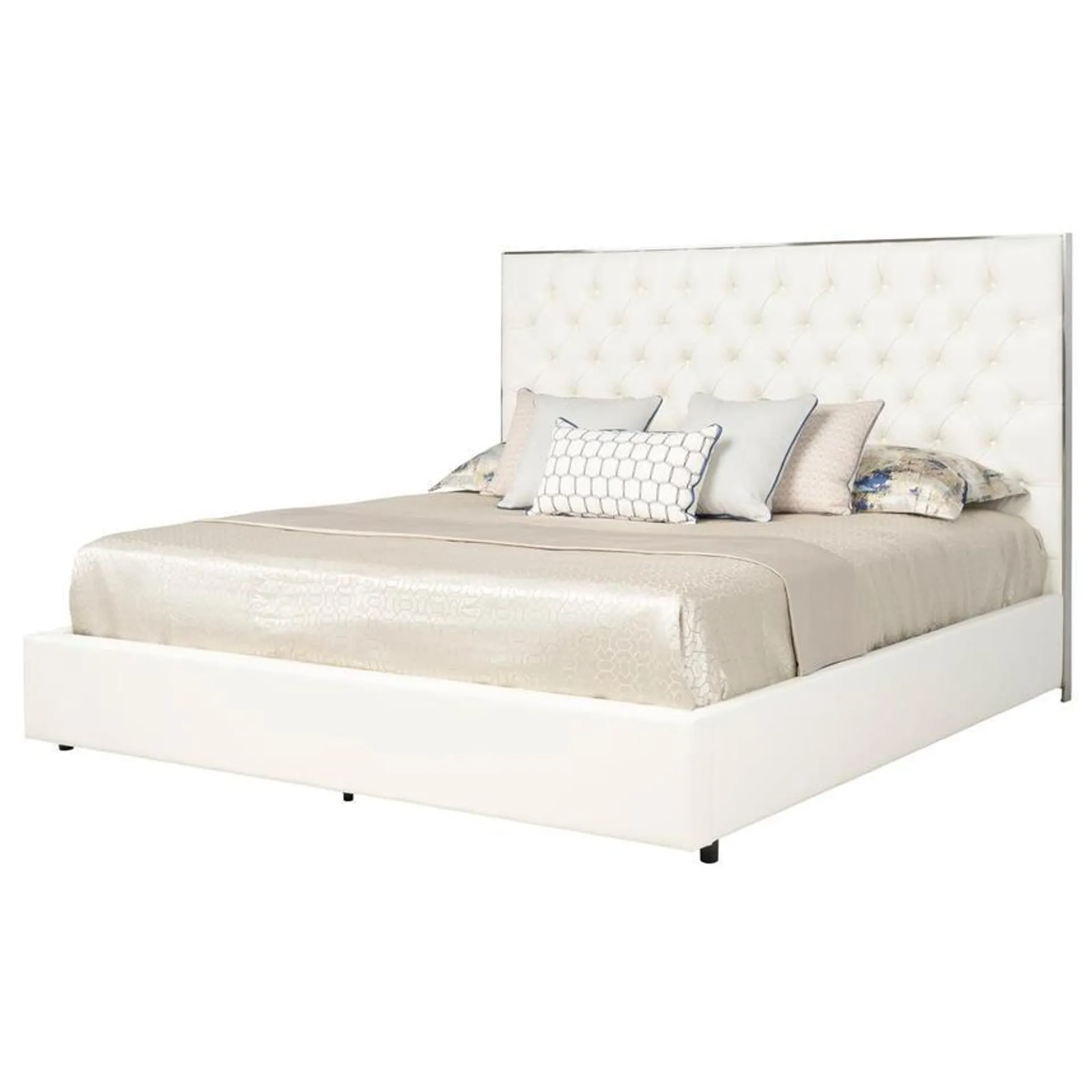 Veline White King Storage Bed