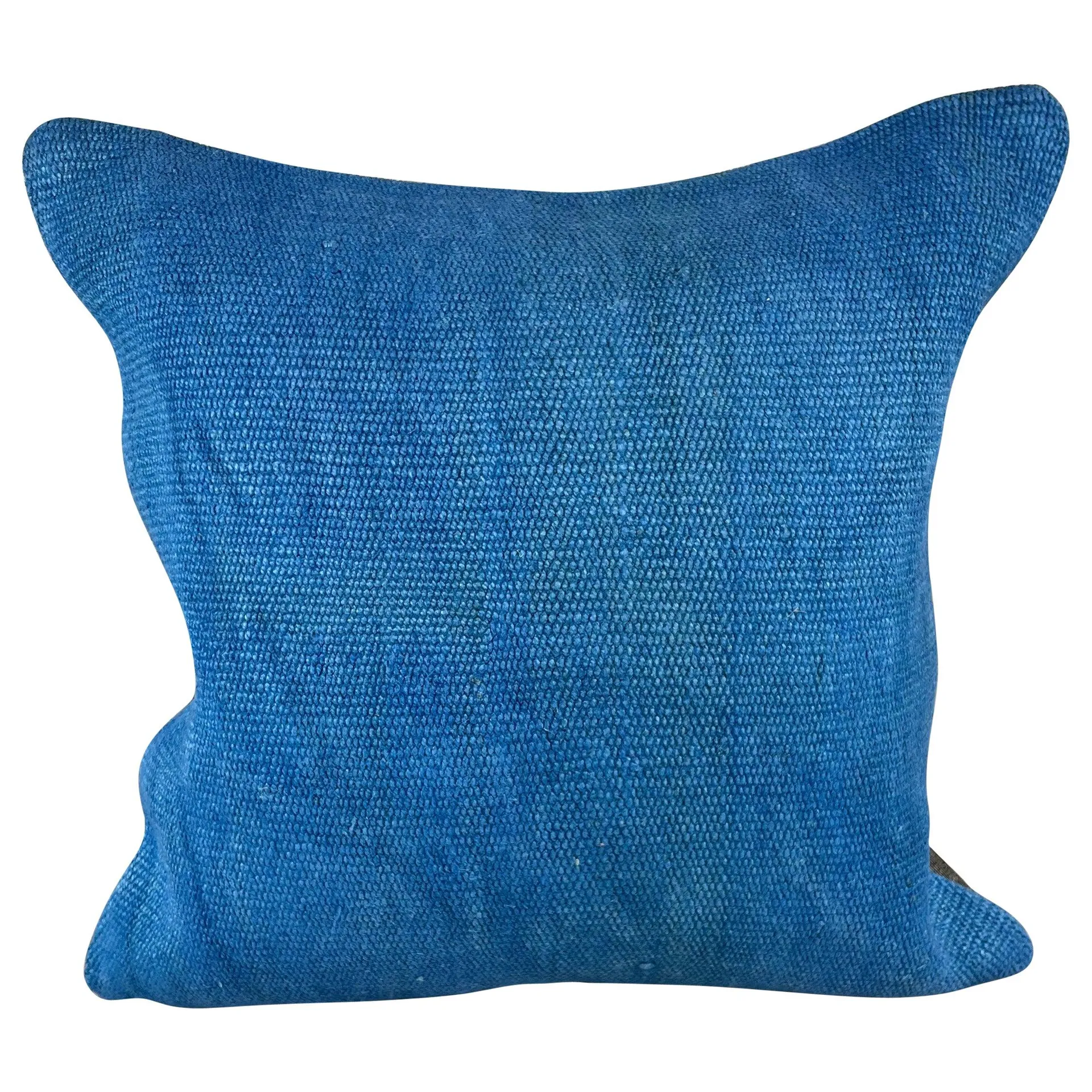 20 x 20 Hemp Pillow Turkish Cushion Natural Blue Pillow Cushion Cover #6446