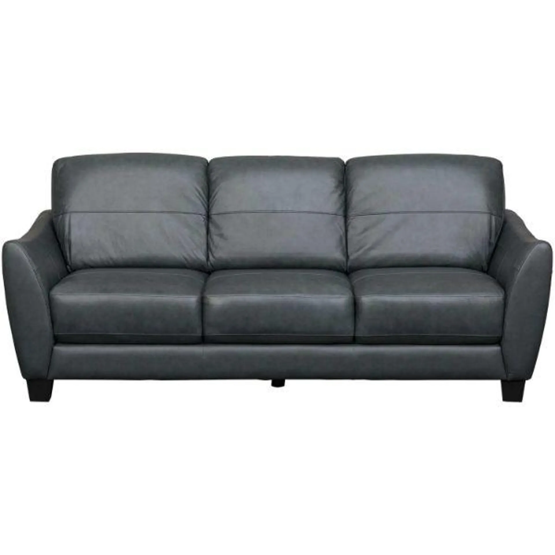 Mila Steel Gray Leather Sofa