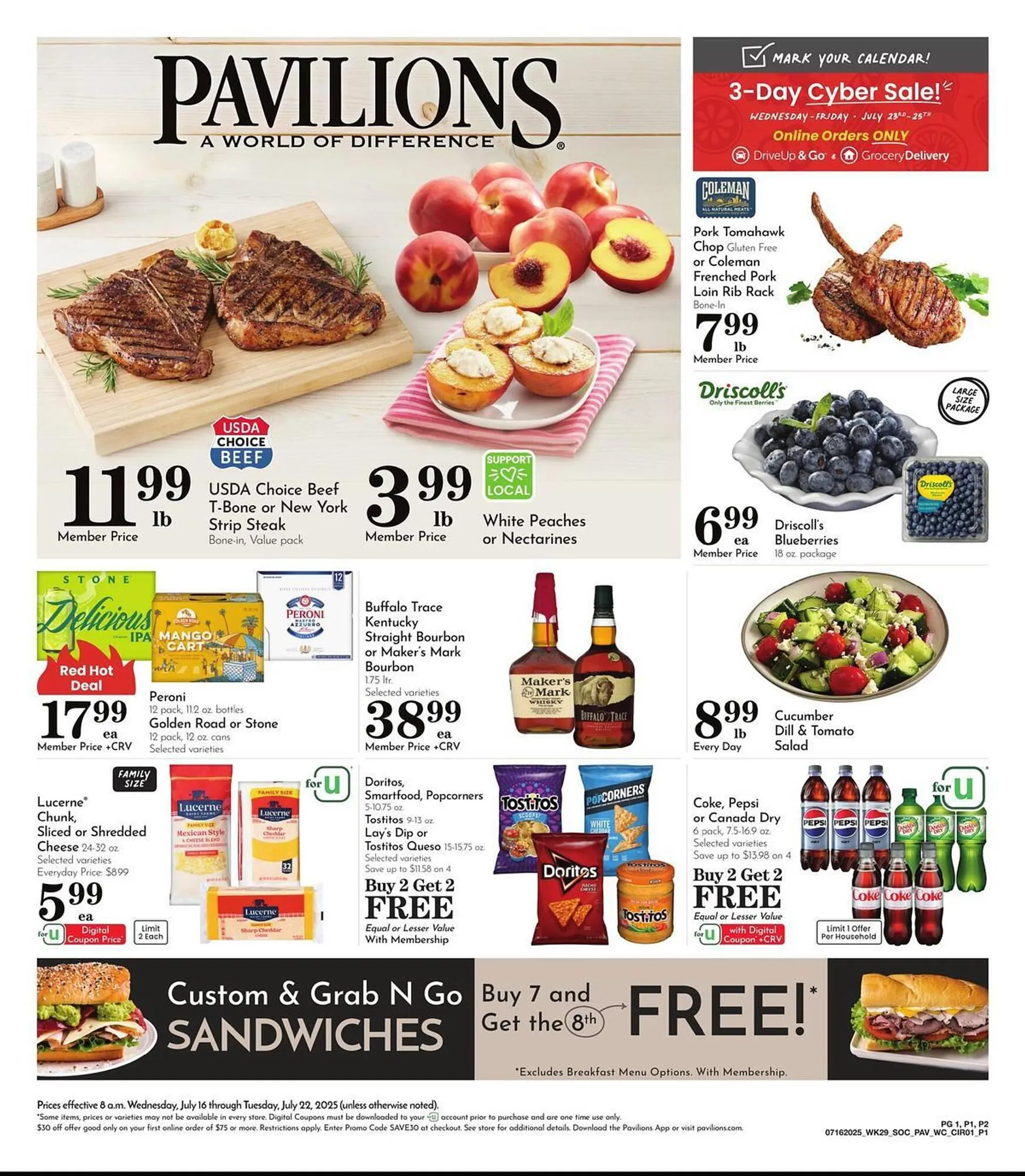 Weekly ad Pavilions Weekly Ad from July 16 to July 22 2025 - Page 1