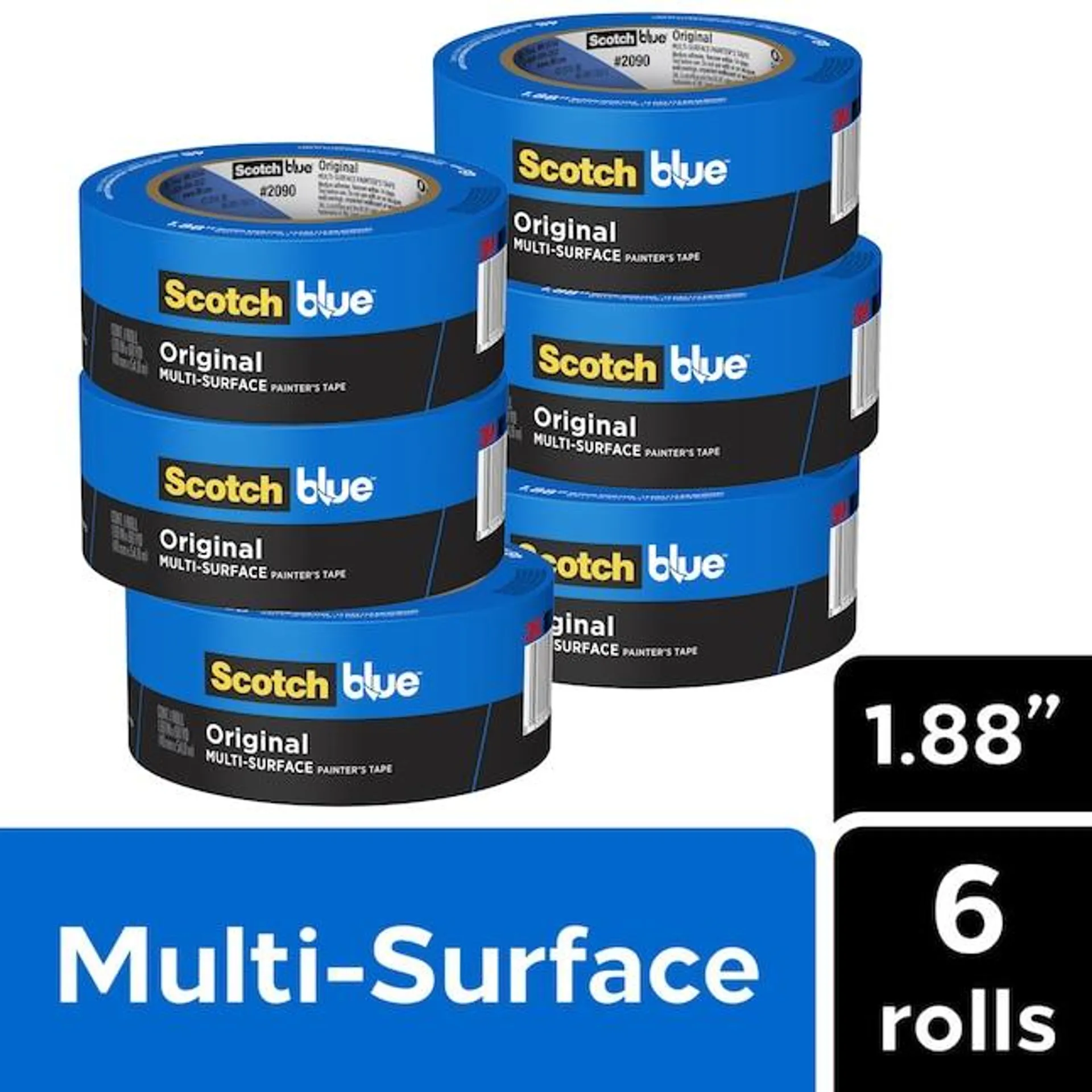 ScotchBlue Original Multi-Surface 2090 6-Pack 1.88-in x 60 Yard(s) Painters Tape