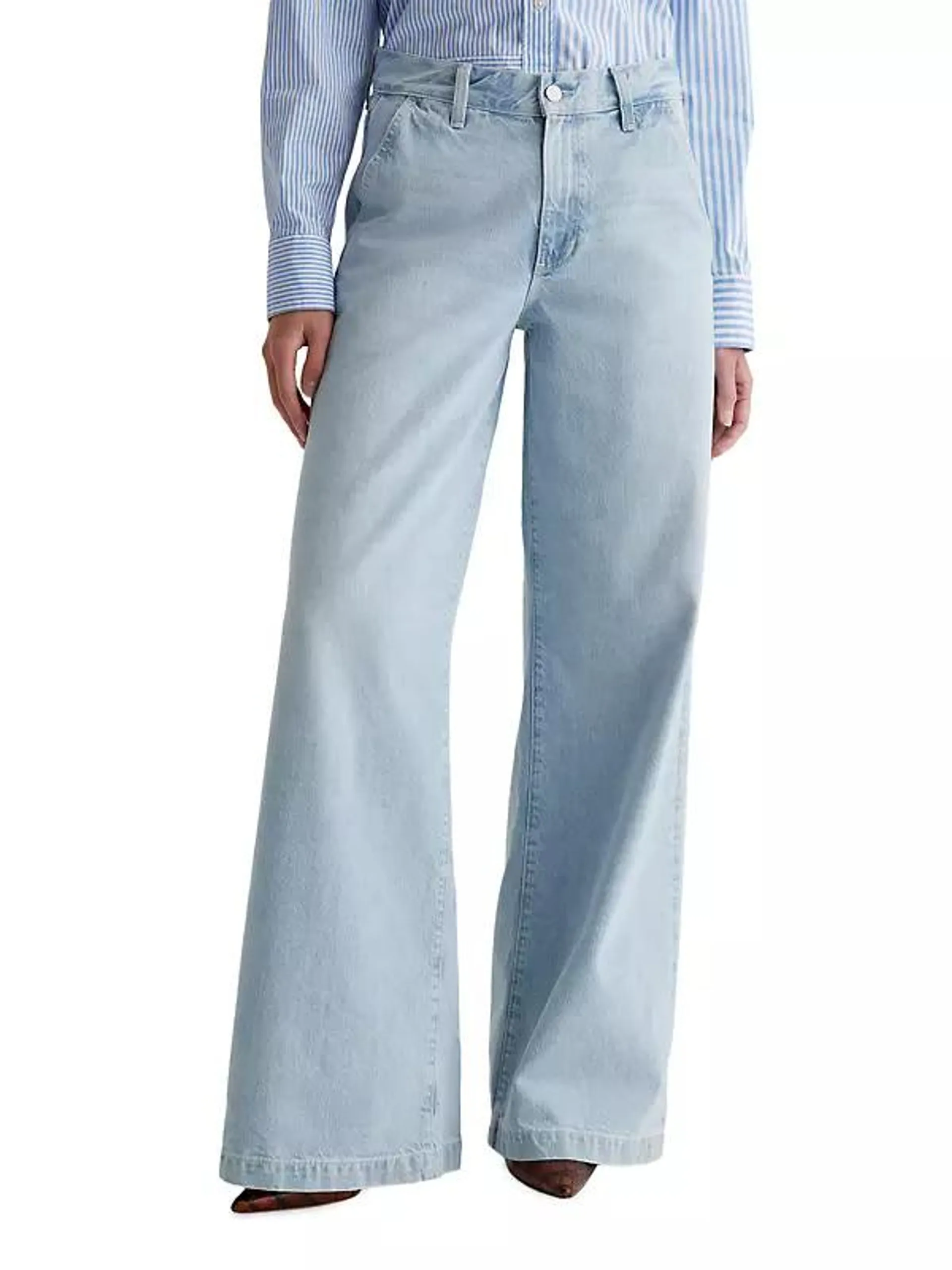 Stella Denim Wide-Leg Trousers