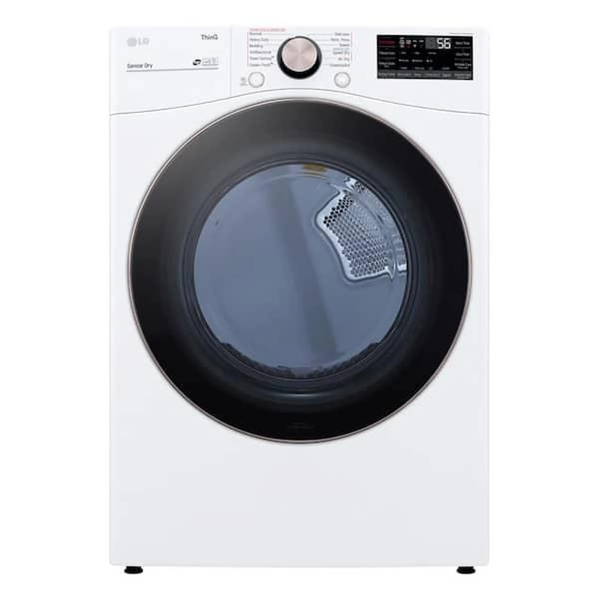 7.4 Cu. Ft. Vented SMART Stackable Electric Dryer in White with TurboSteam and Sensor Dry Technology