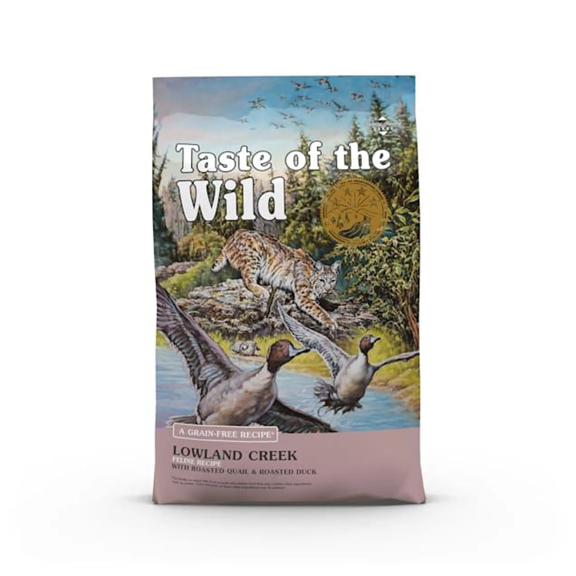 Taste of the Wild Lowland Creek Grain-Free Roasted Quail & Roasted Duck Dry Cat Food, 14 lbs.