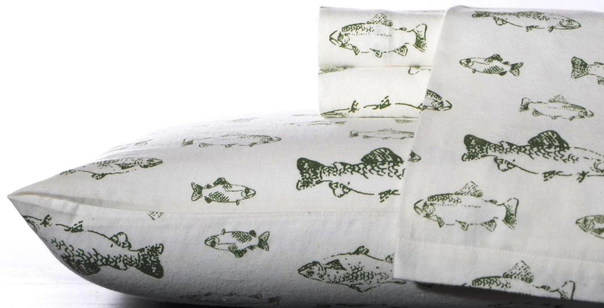 Eddie Bauer School of Fish Flannel Twin Sheet Set