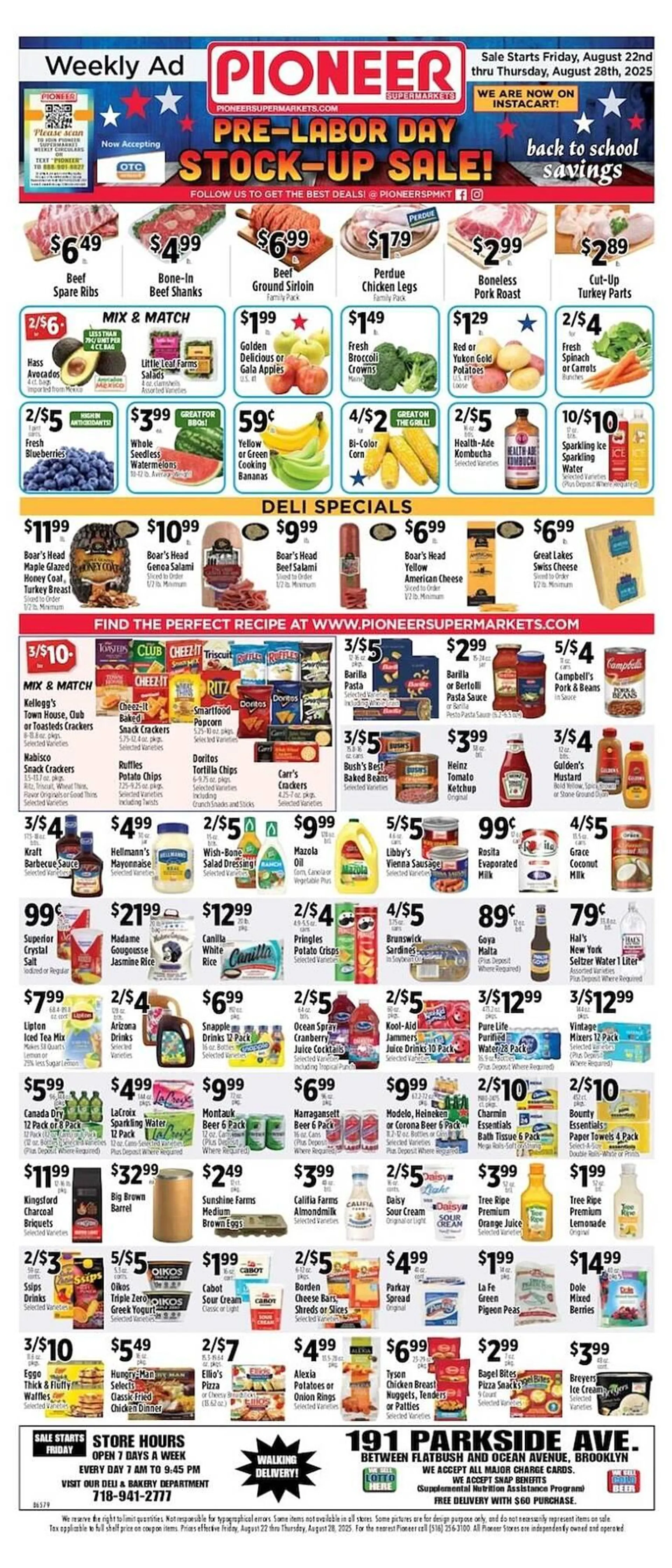 Weekly ad Pioneer Supermarkets Weekly Ad from August 22 to August 28 2025 - Page 1