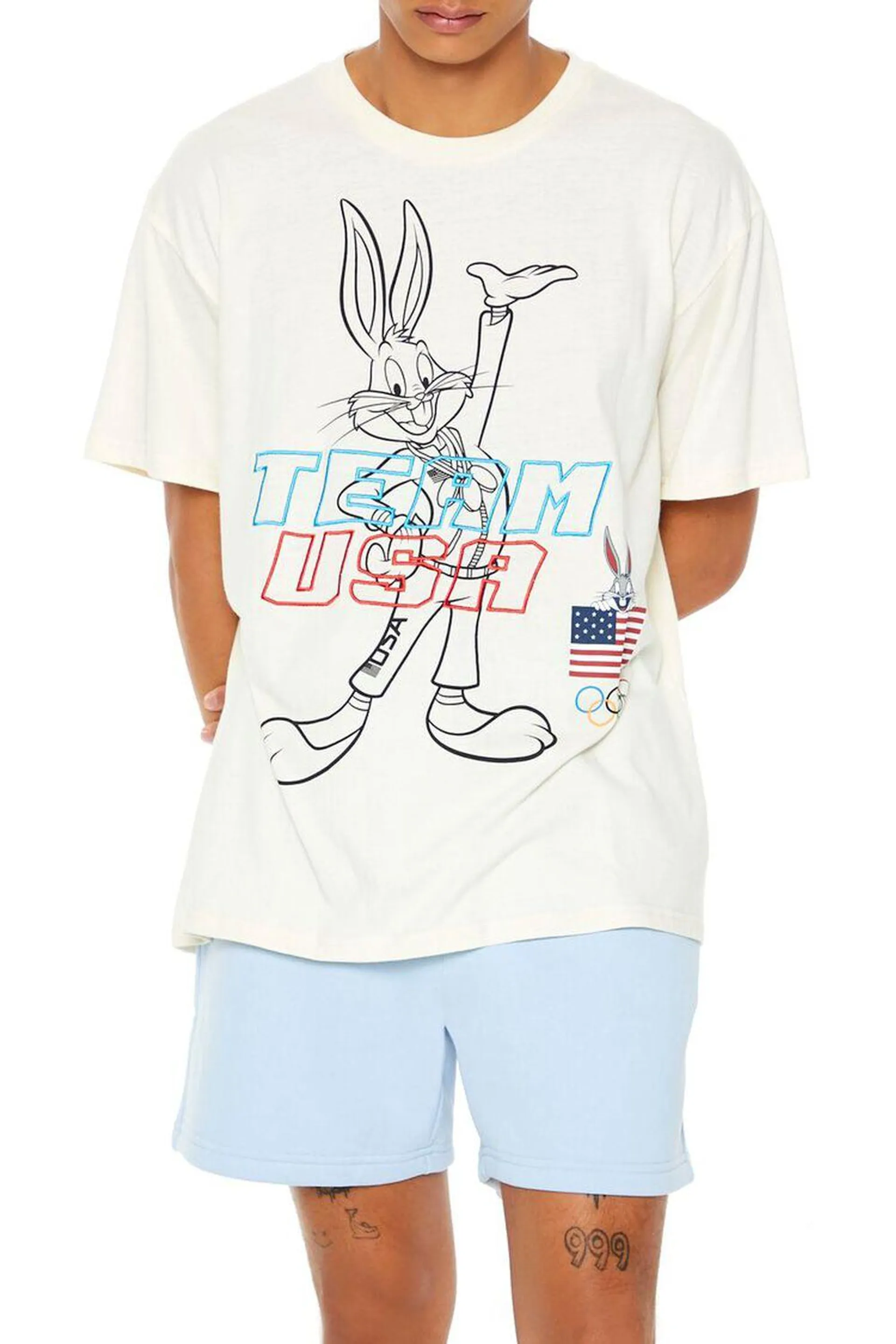 Embroidered Bugs Bunny Olympics Tee