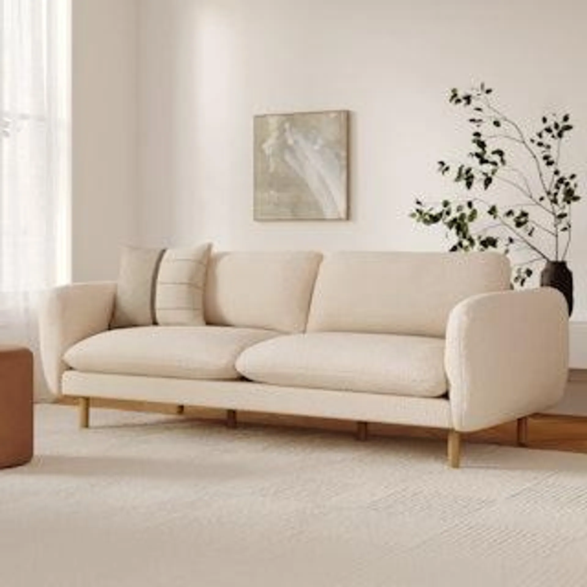 Sanders 85.5" Bouclé Sofa - Ivory Wool