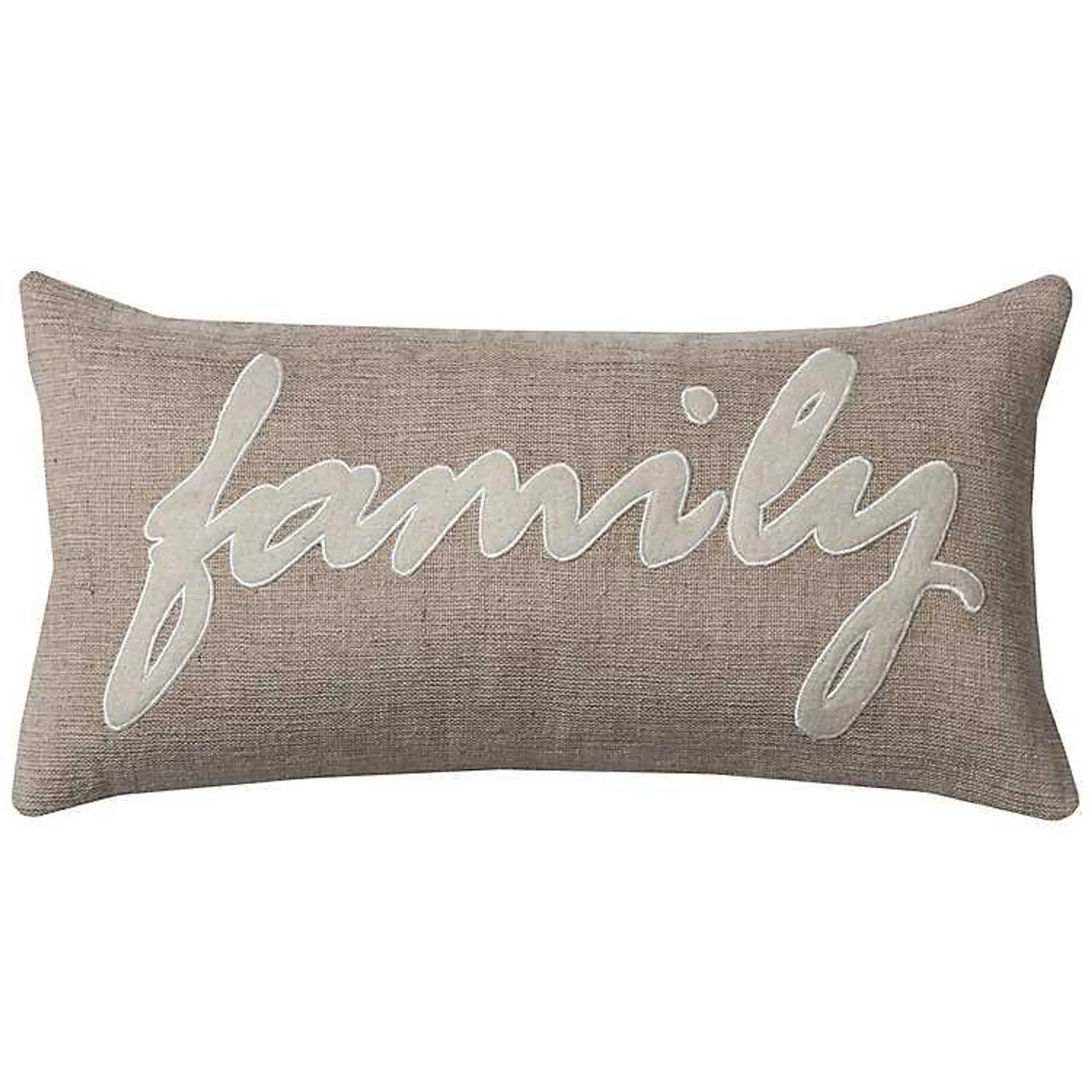 Family Jute Accent Pillow
