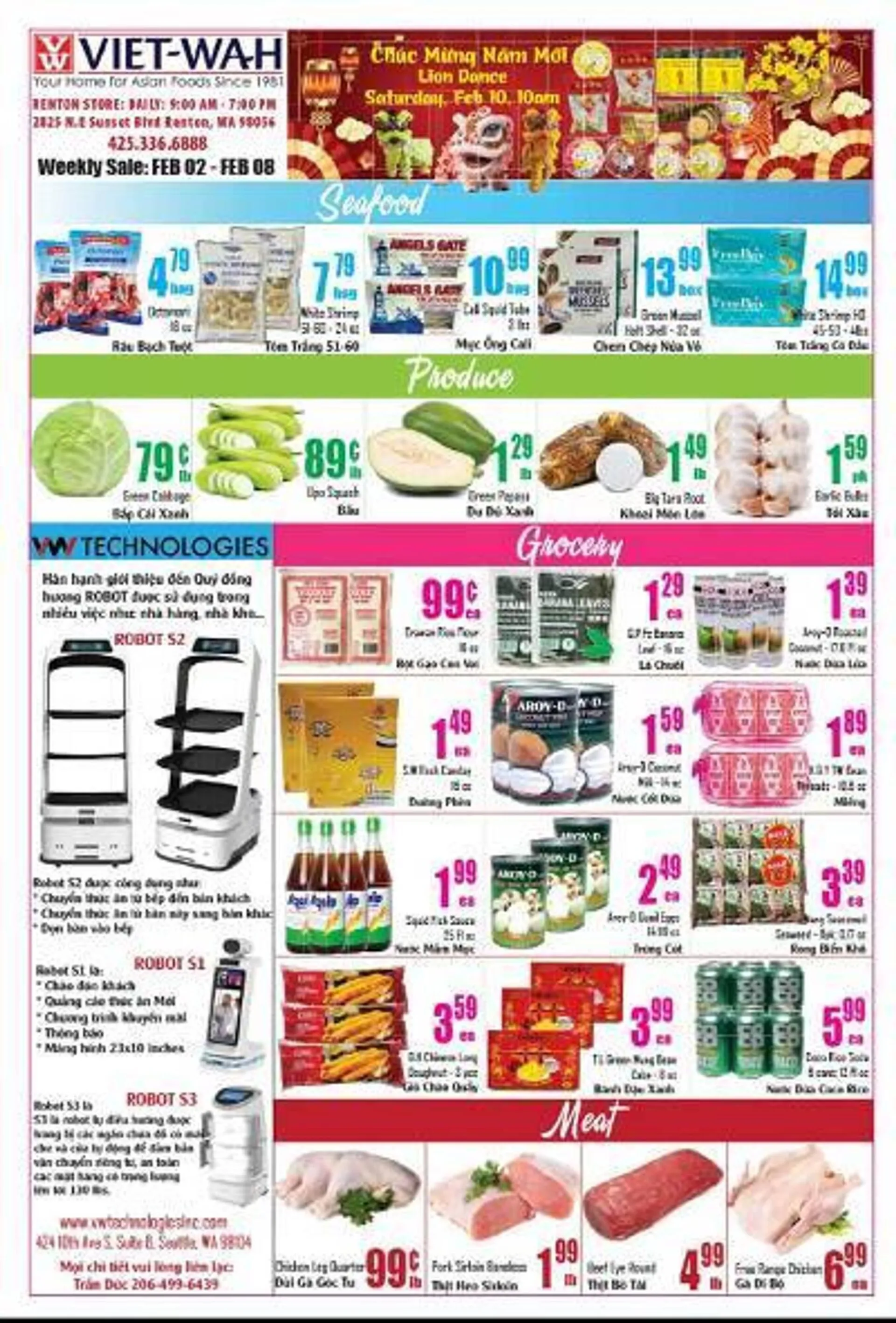 Weekly ad Viet Wah Supermarket Weekly Ad from February 2 to February 8 2024 - Page 