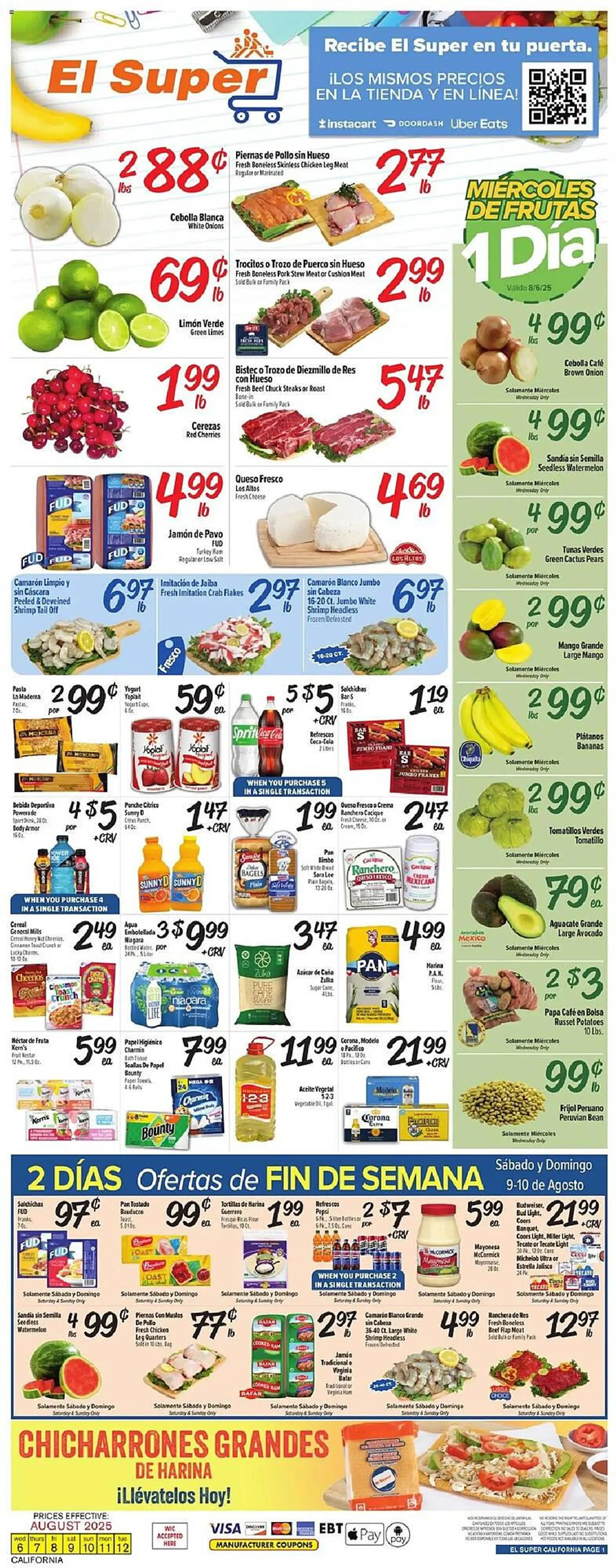 Weekly ad El Super Weekly Ad from August 6 to August 13 2025 - Page 1