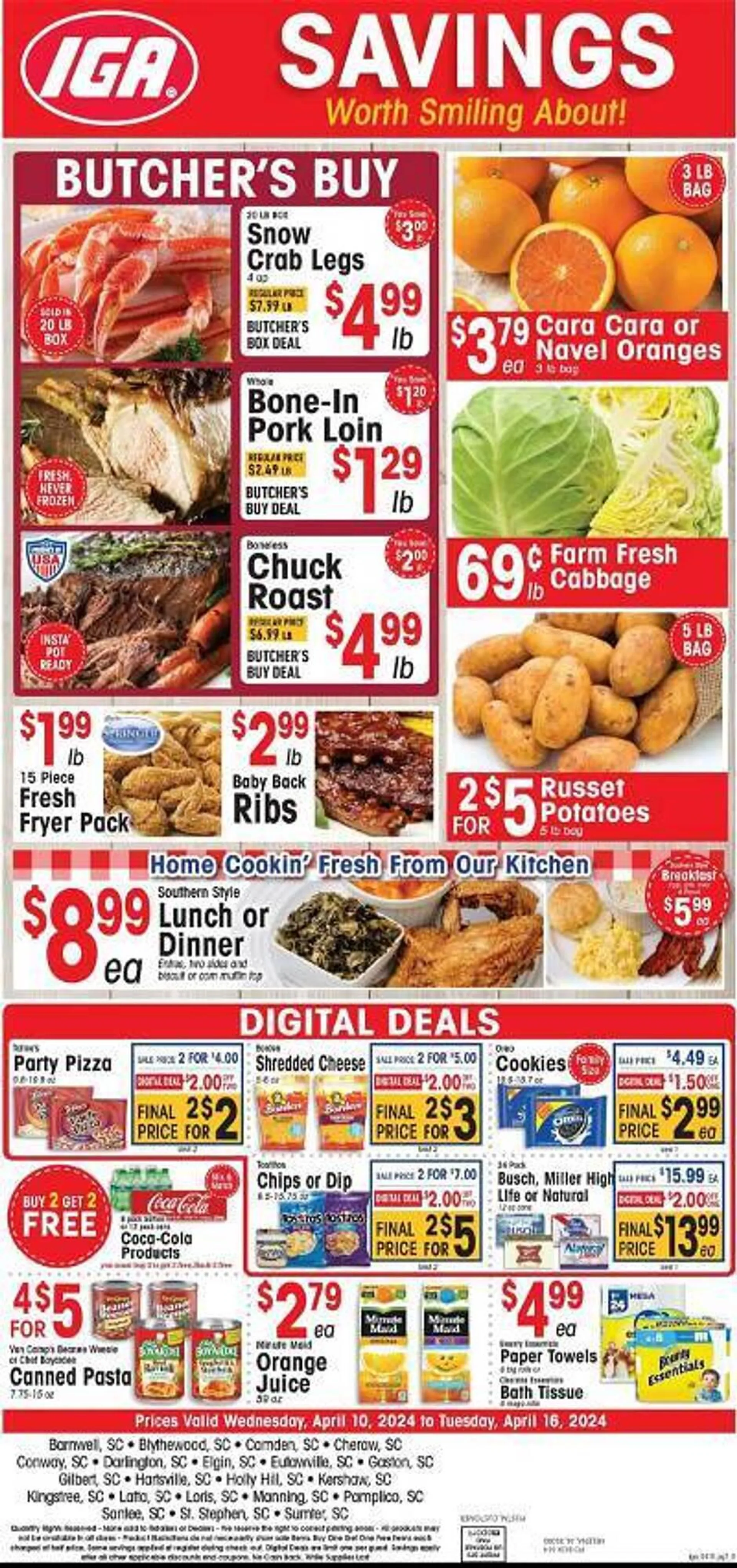 Weekly ad IGA Weekly Ad from April 10 to April 16 2024 - Page 1