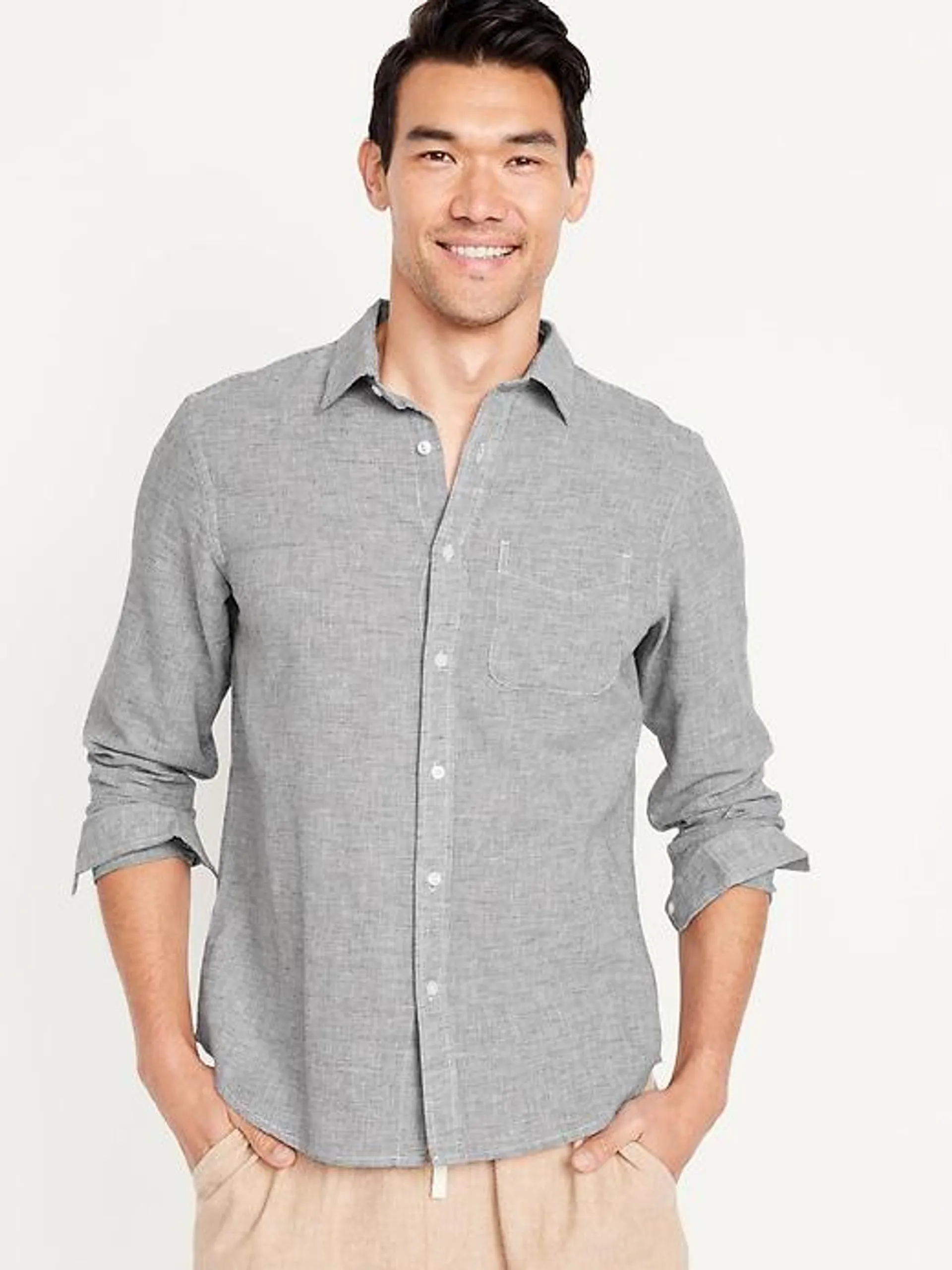 Classic Fit Everyday Linen-Blend Shirt