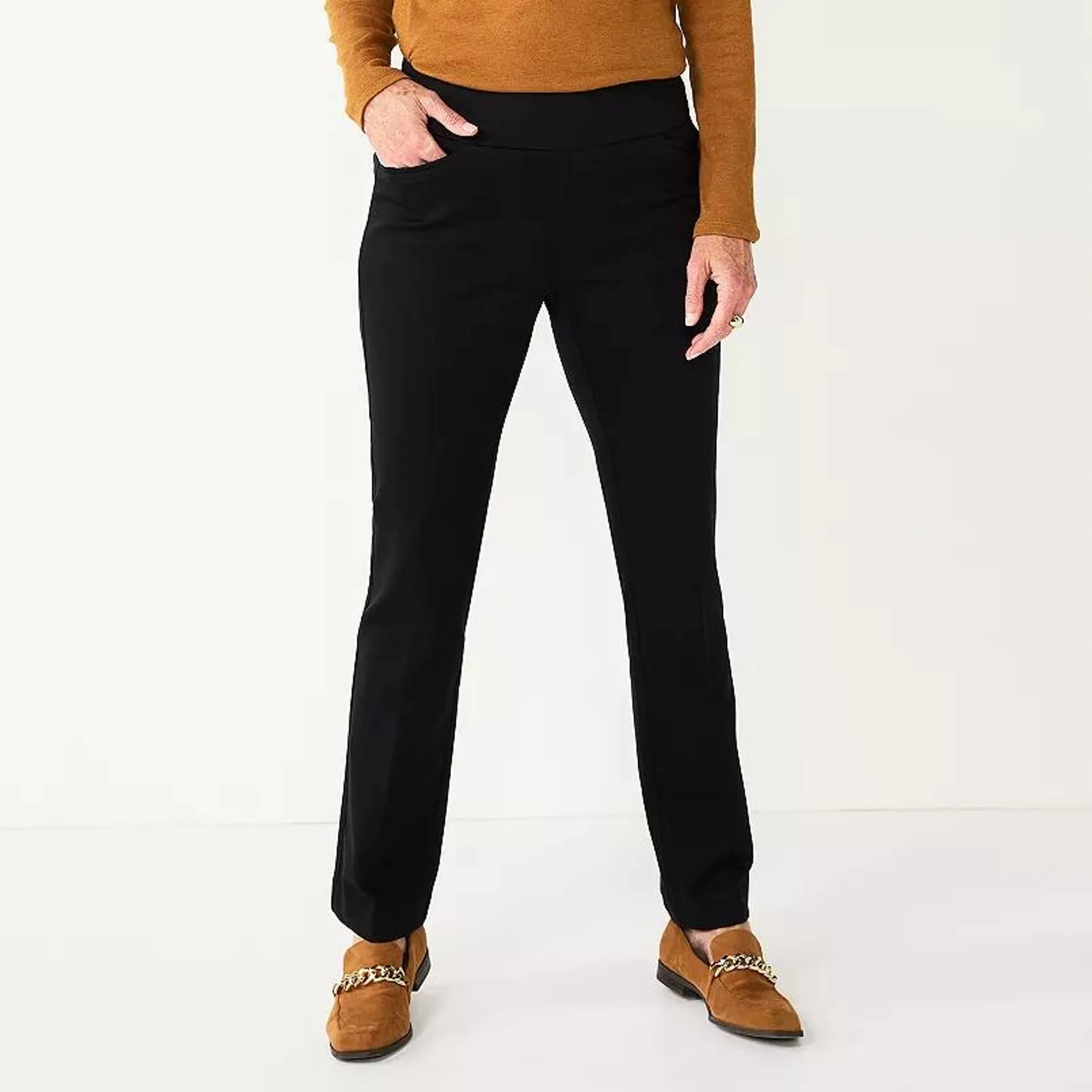 Petite Croft & Barrow® Effortless Stretch Pull-On Bootcut Pants