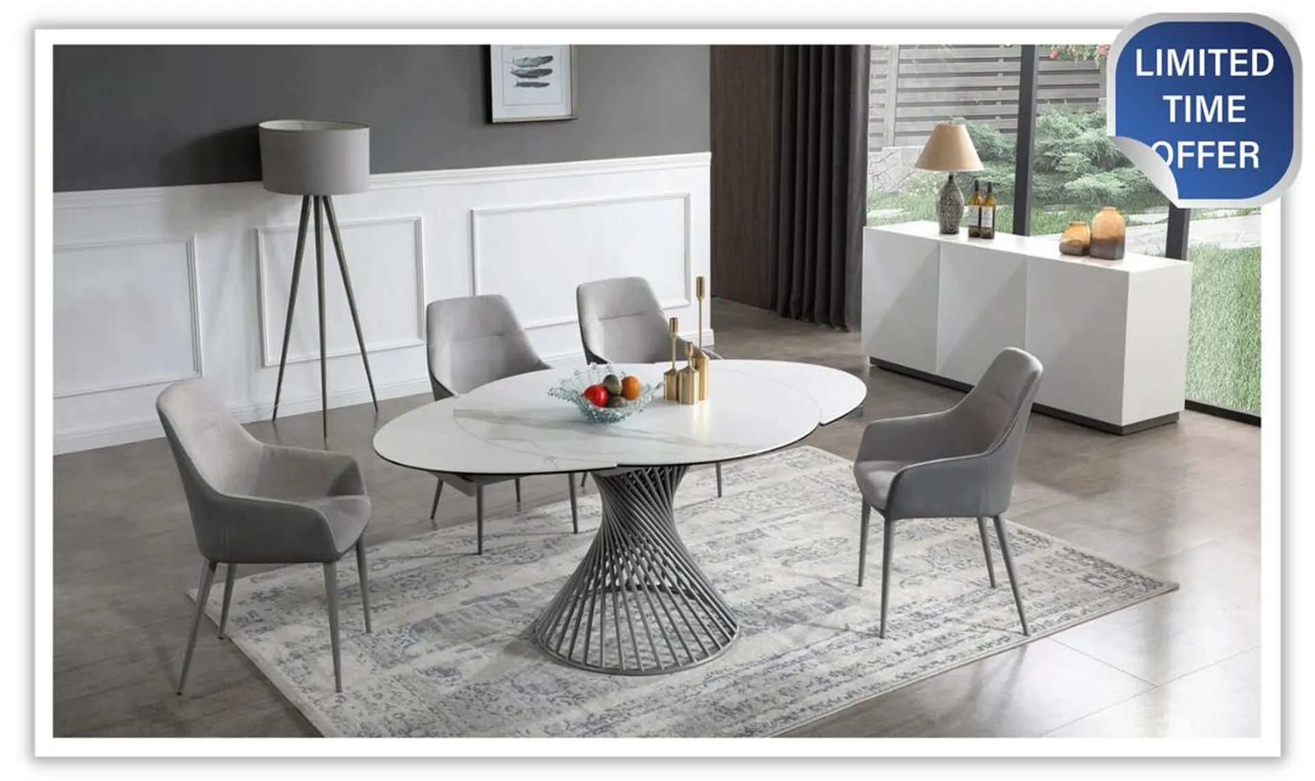 ESF Italia Ariella Round Ceramic Dining Table