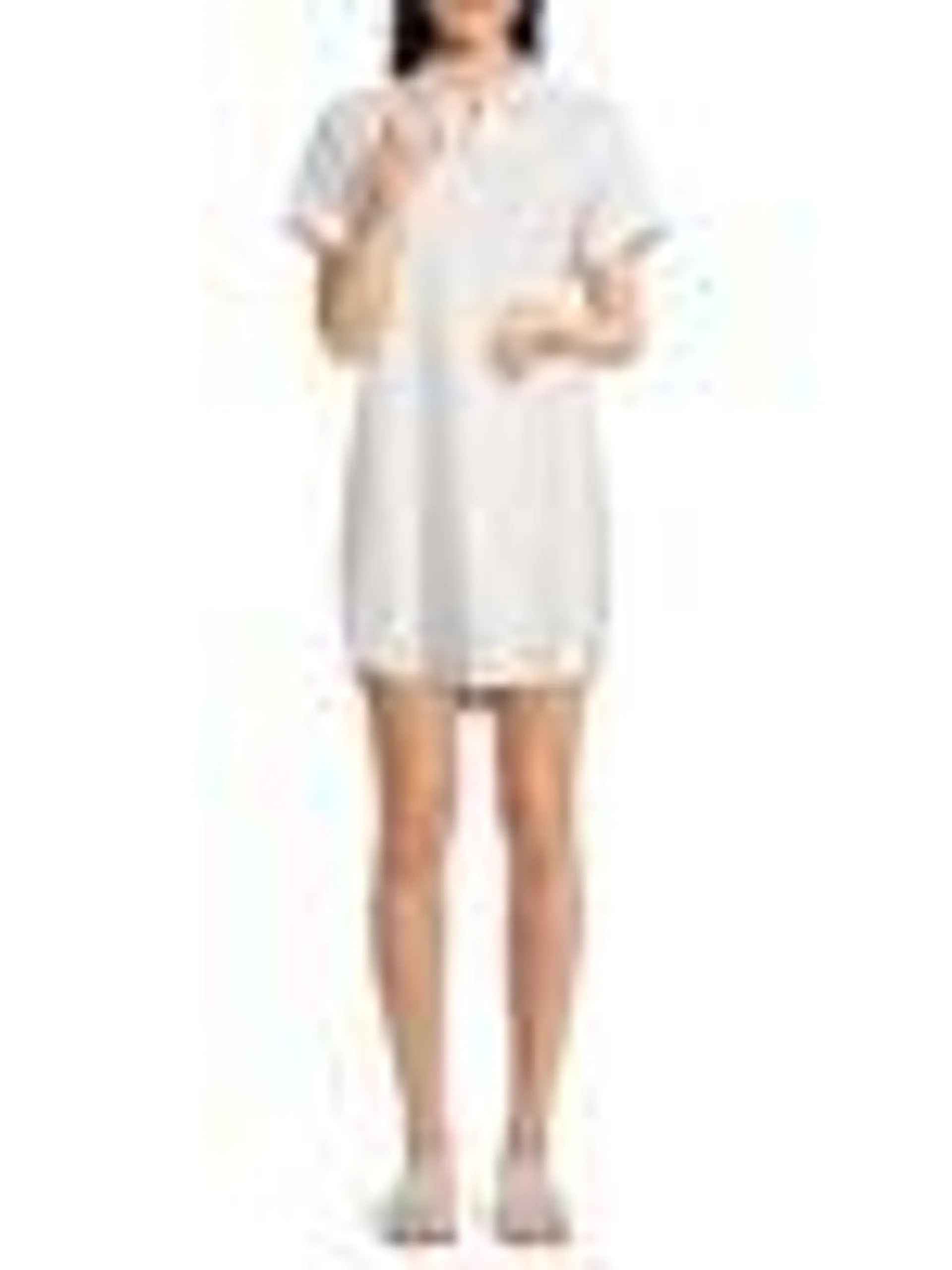 Utility 100% Linen Mini Shirtdress