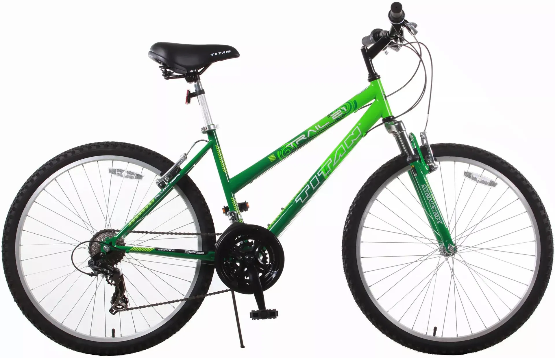 Titan Trail Women's 26" 21-Speed Mountain Bike - Green/Dark Green