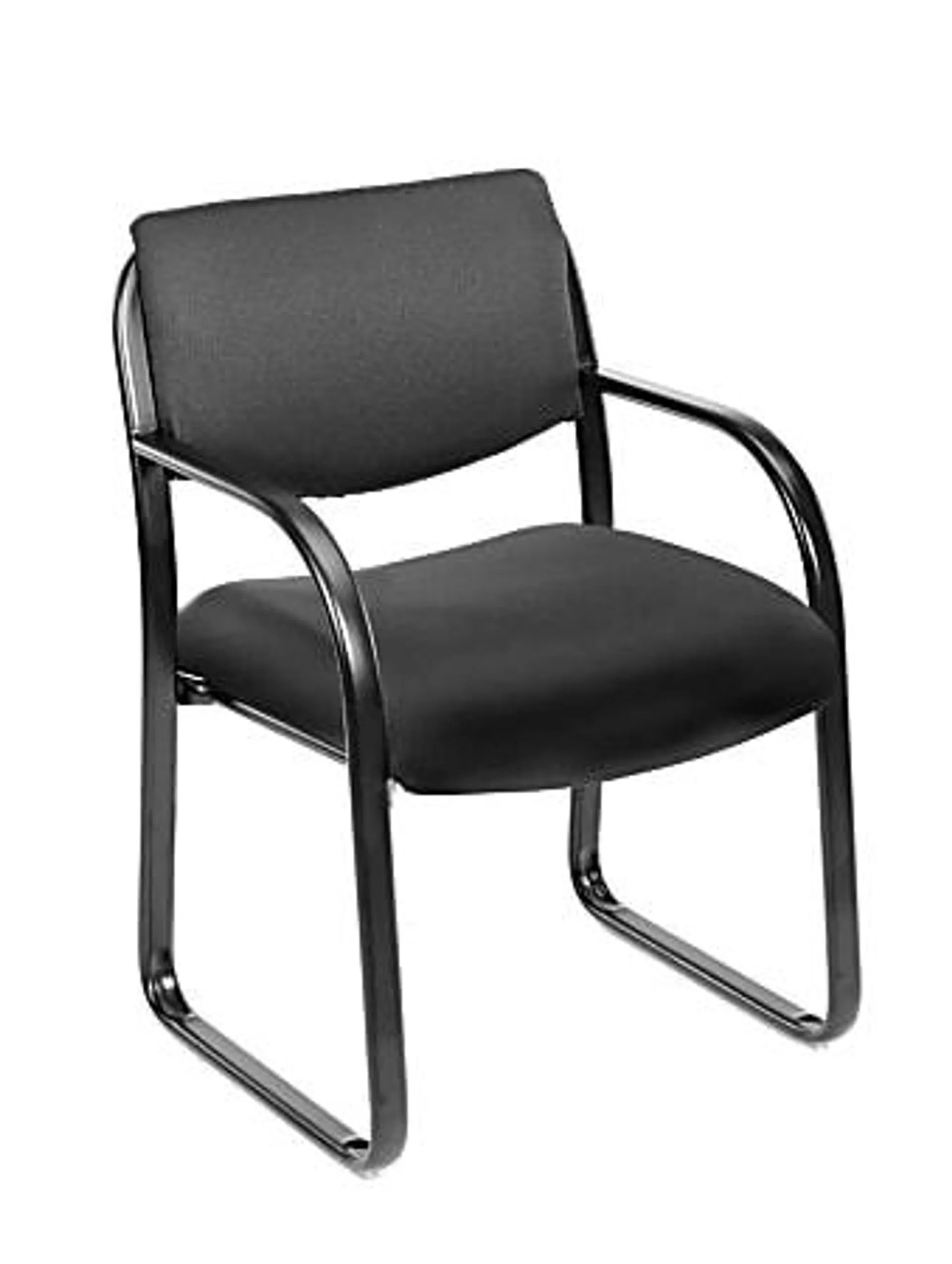 Boss Office Products Fabric Contoured Guest Chair, Black