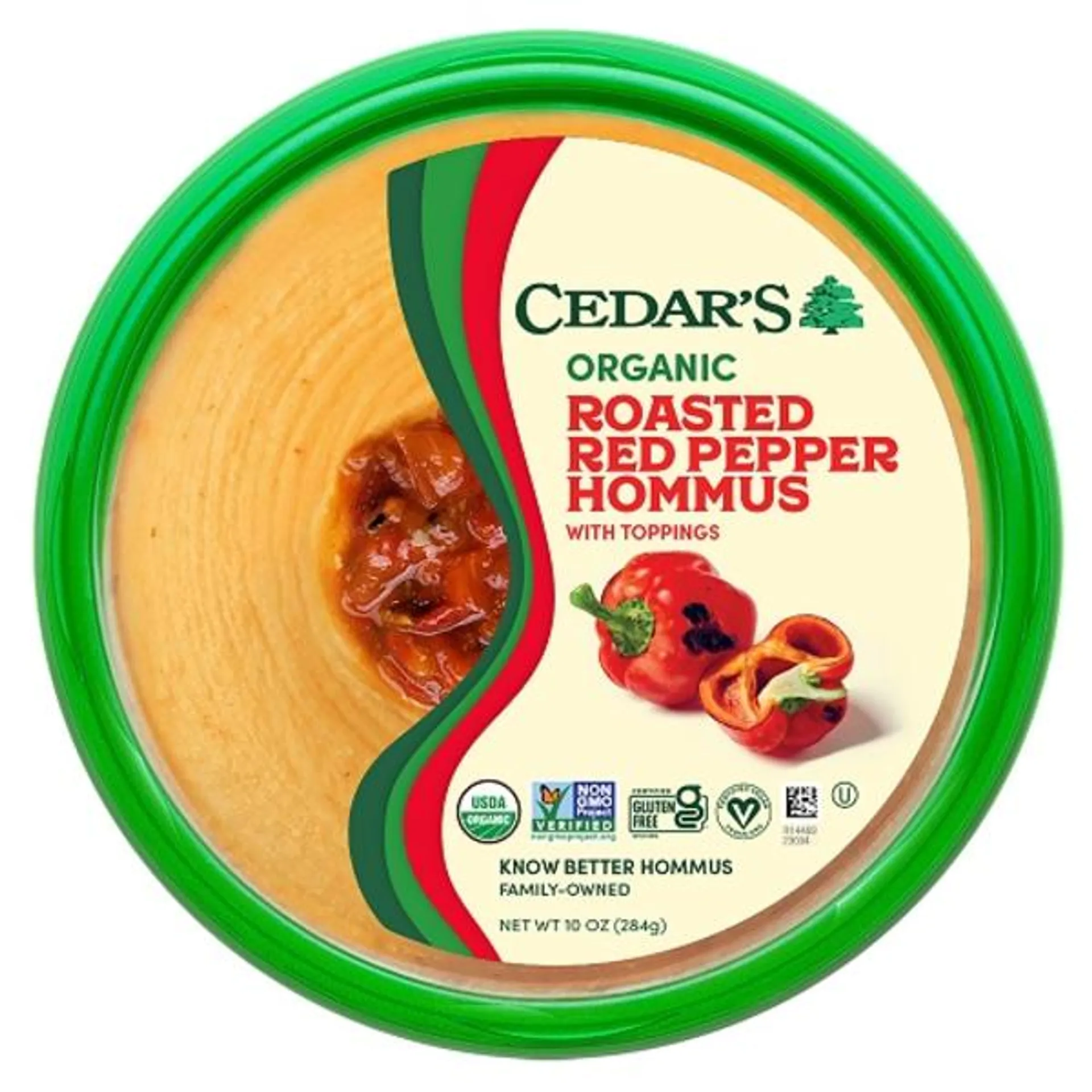 Cedar's Mediterranean Foods Organic Roasted Red Pepper Hommus