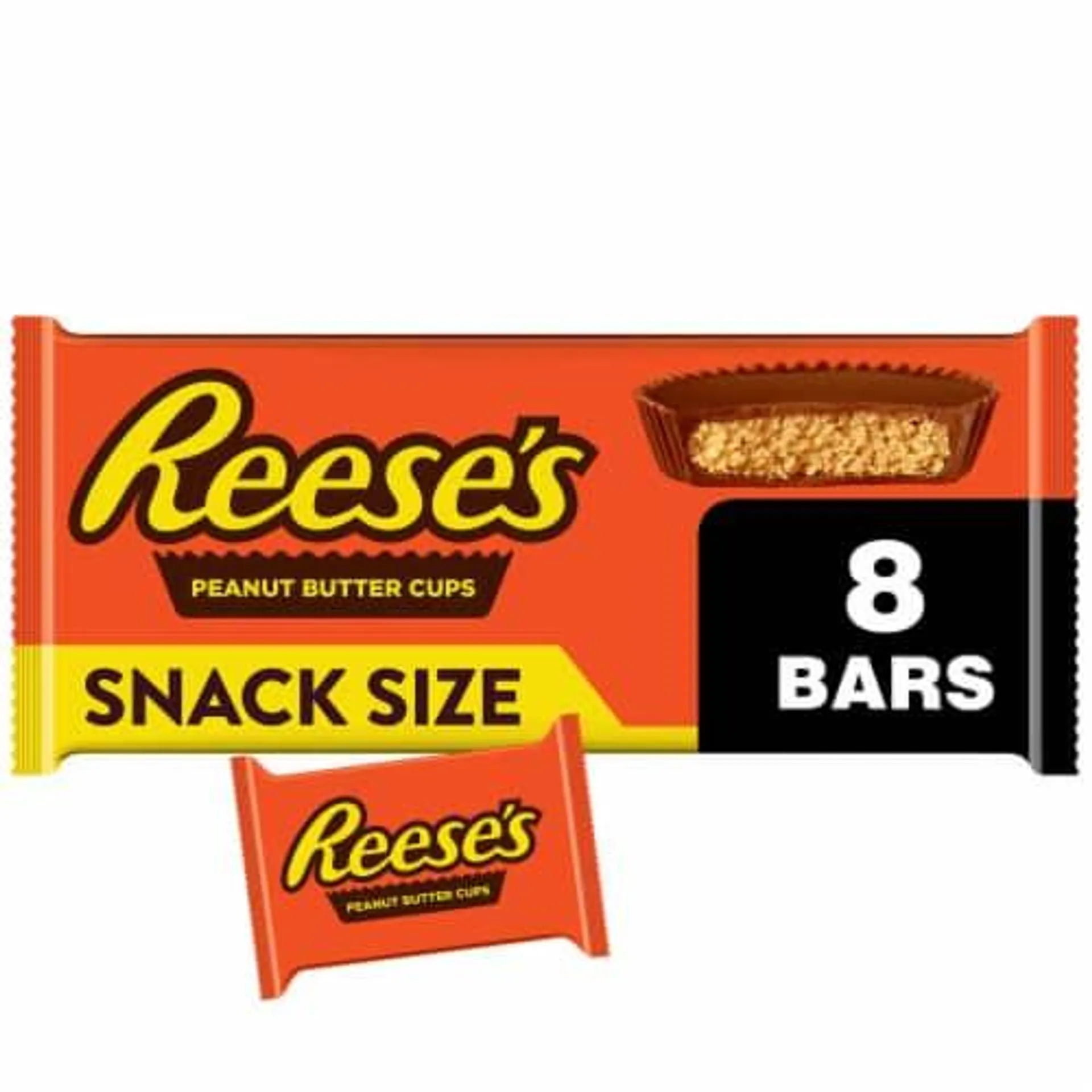 REESE'S Milk Chocolate Peanut Butter Snack Size Cups Candy Packs