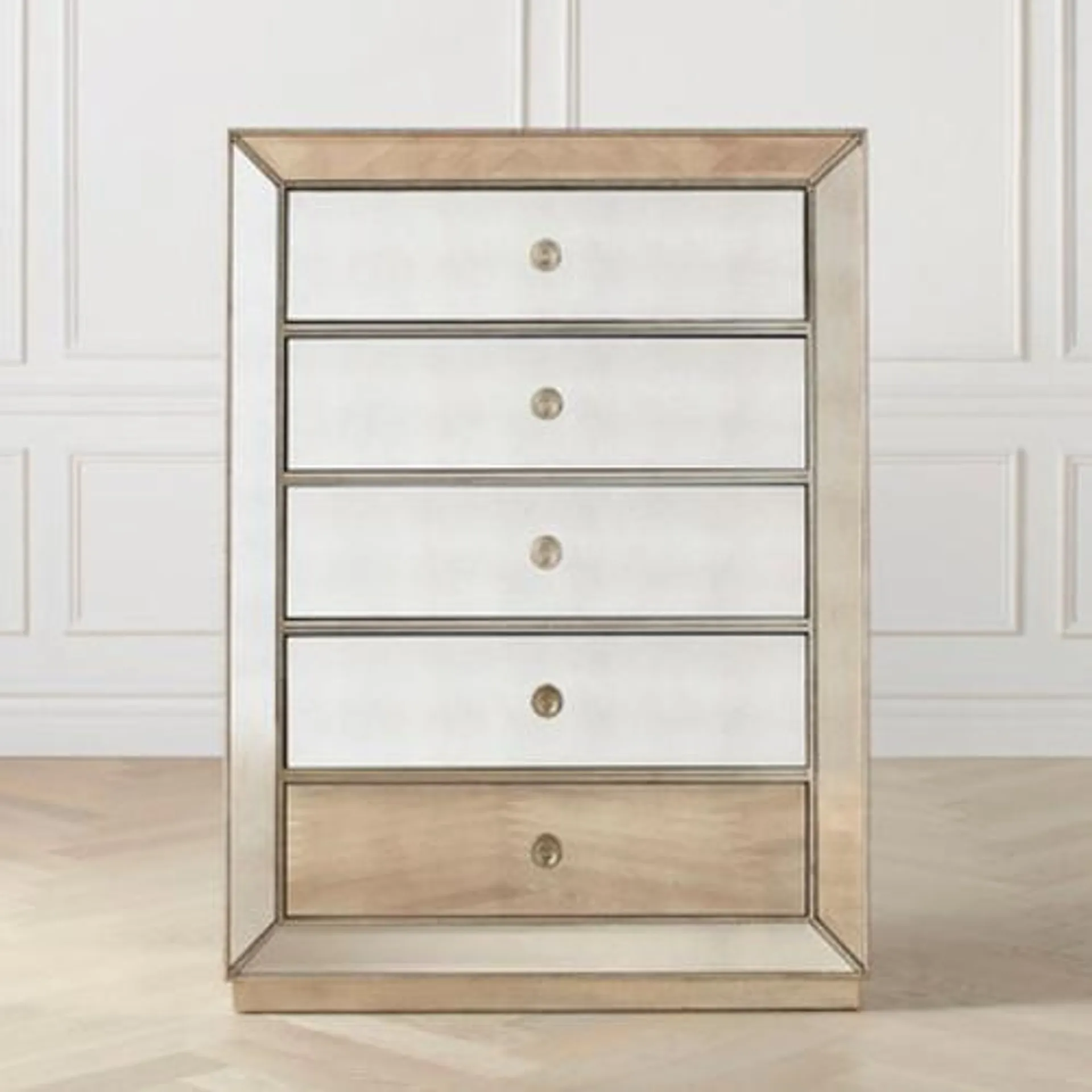 Omni Mirrored 5 Drawer Chest