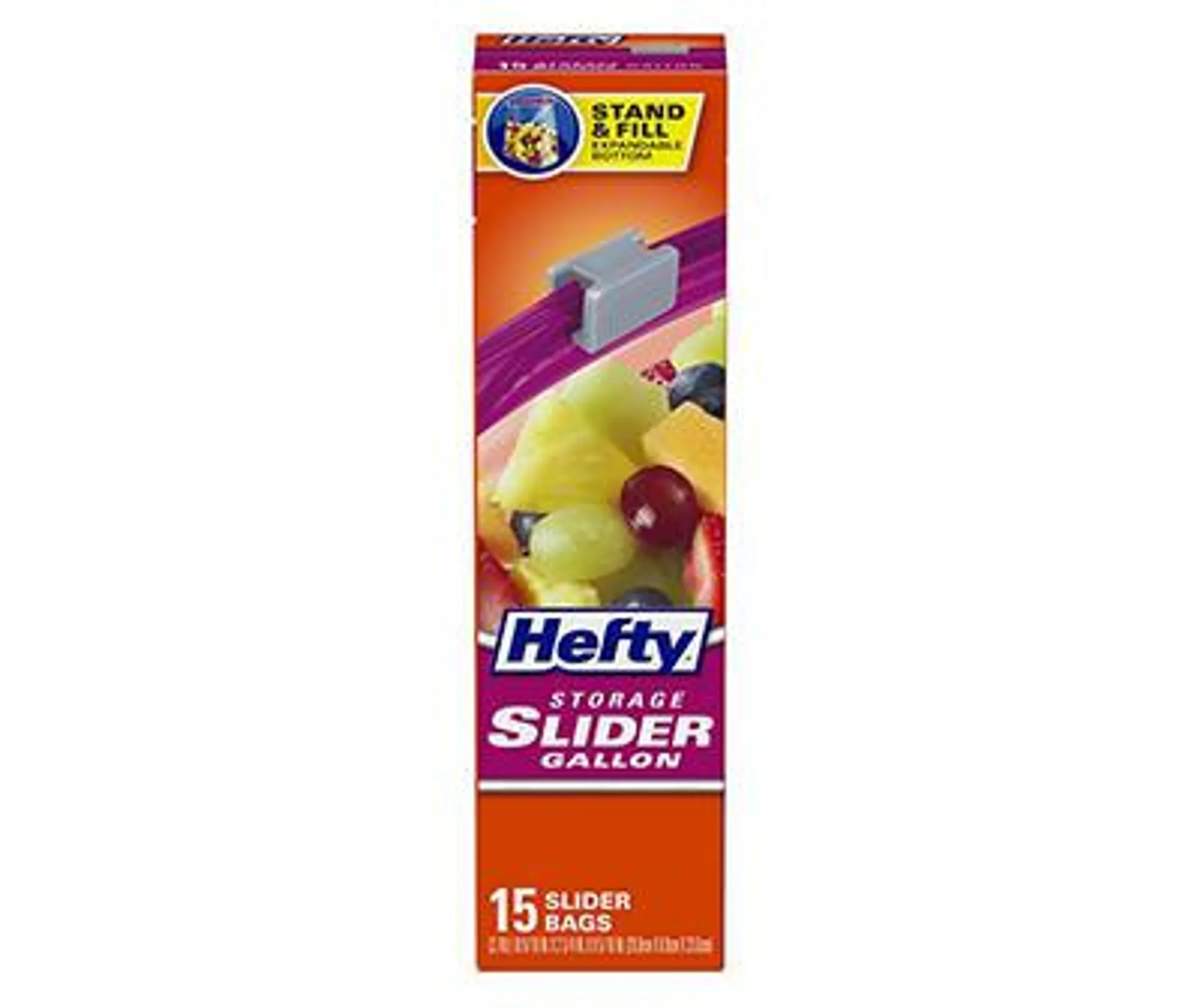 Hefty Gallon Storage Slider Bags 15 ea