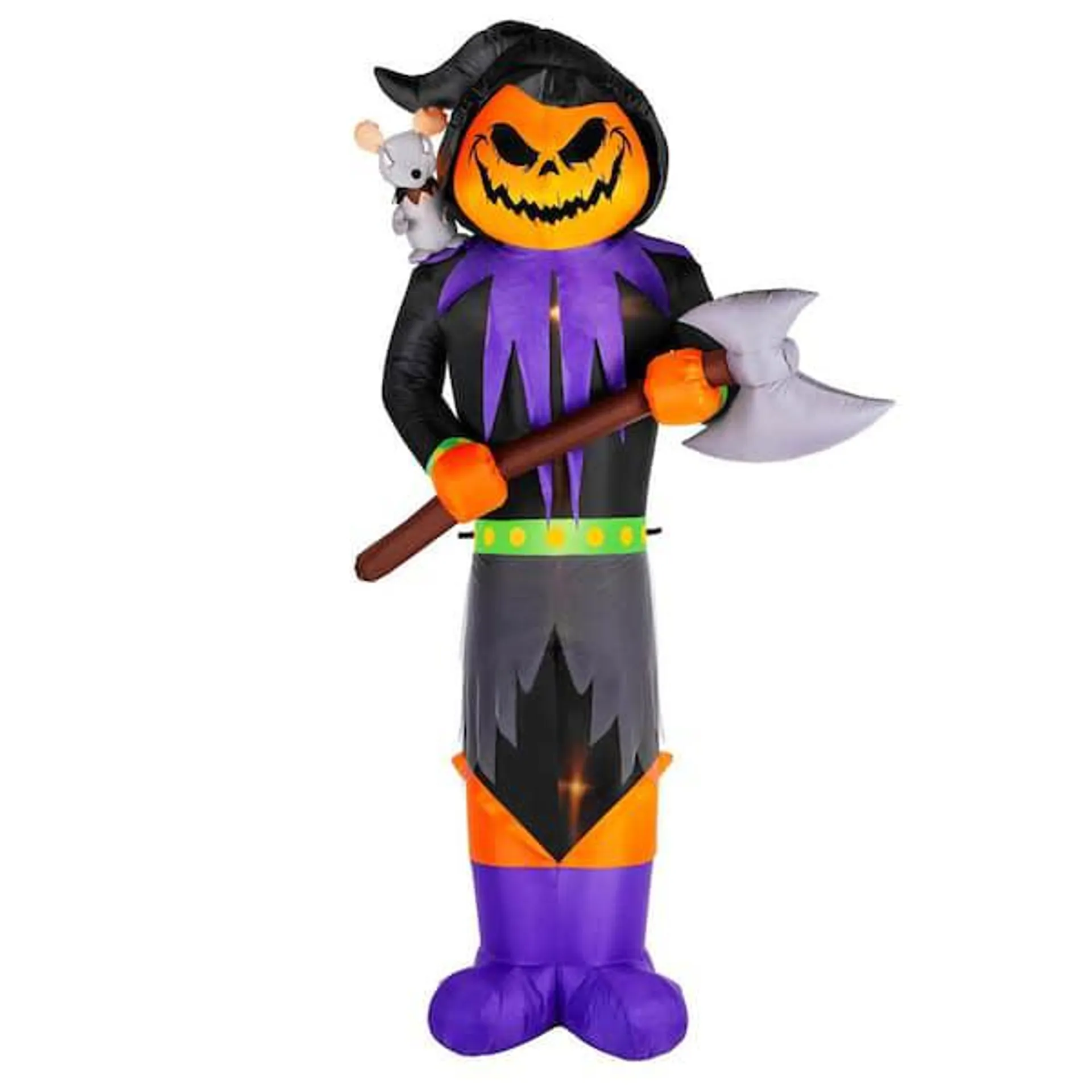 10 ft. LED Pumpkin Reaper with Axe Inflatable