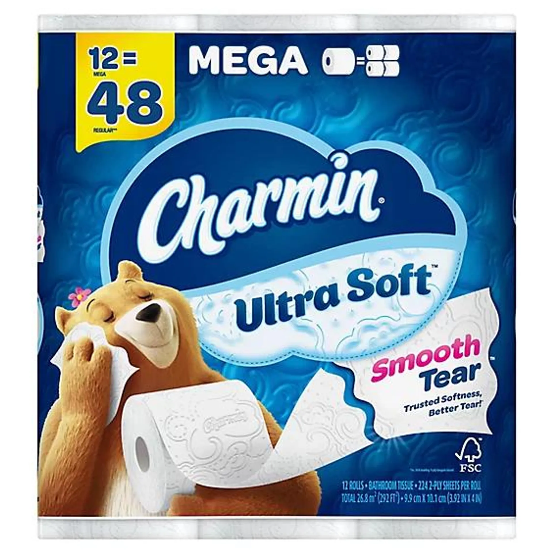 Charmin Ultra Soft Toilet Paper Mega Rolls - 12 Roll