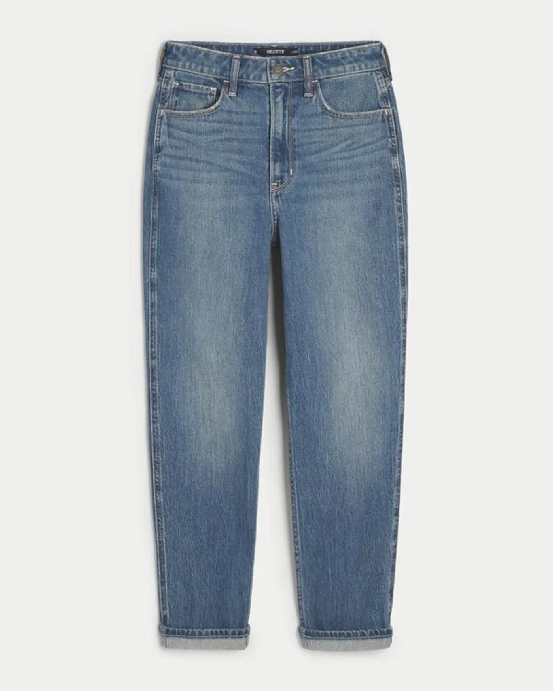 Ultra High-Rise Dark Wash Mom Jeans