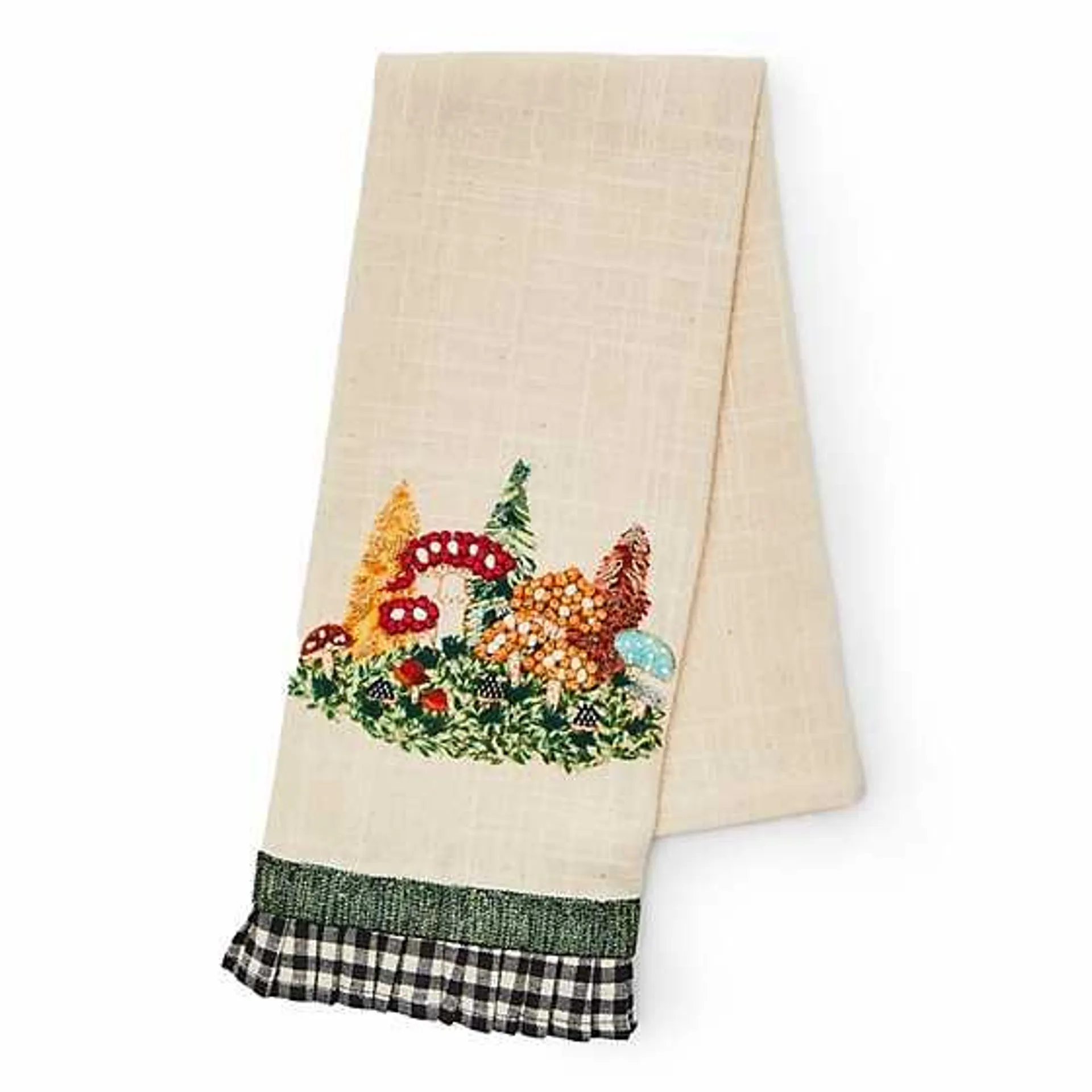 Mushroom Applique Dish Towel